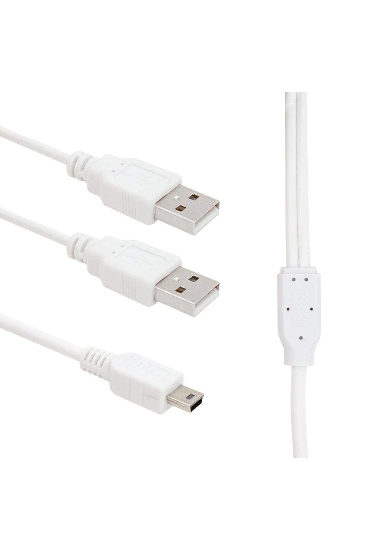 shopwave USB 2 X ERKEK - MİNİ USB 5 PİN (2.0V) 1.5 METRE KABLO (5047)