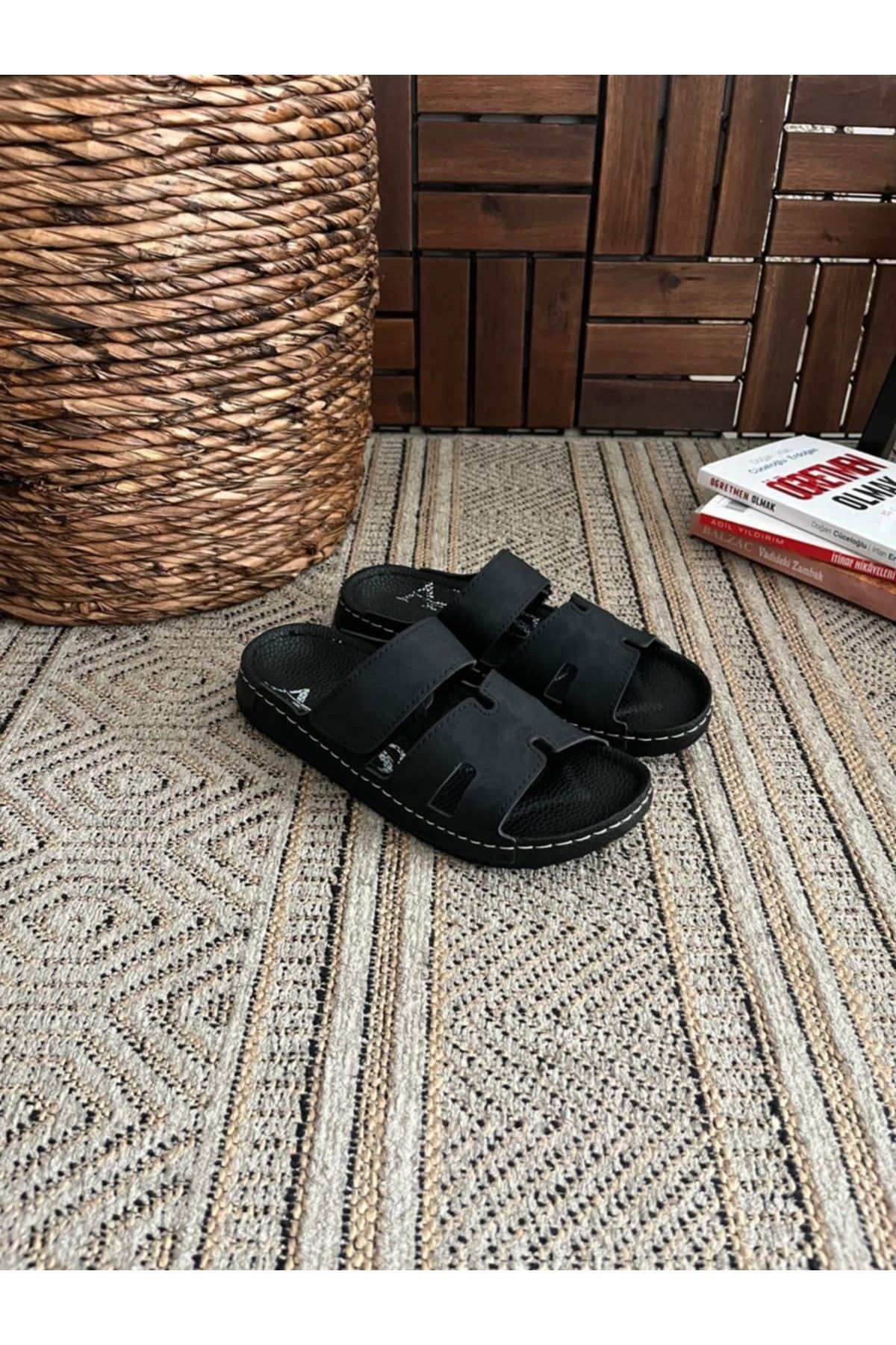 Behtah Kundura-Women's Orthopedic Sole Supported Adjustable Velcro Eliya Hrms Slippers Daily Slippers 2