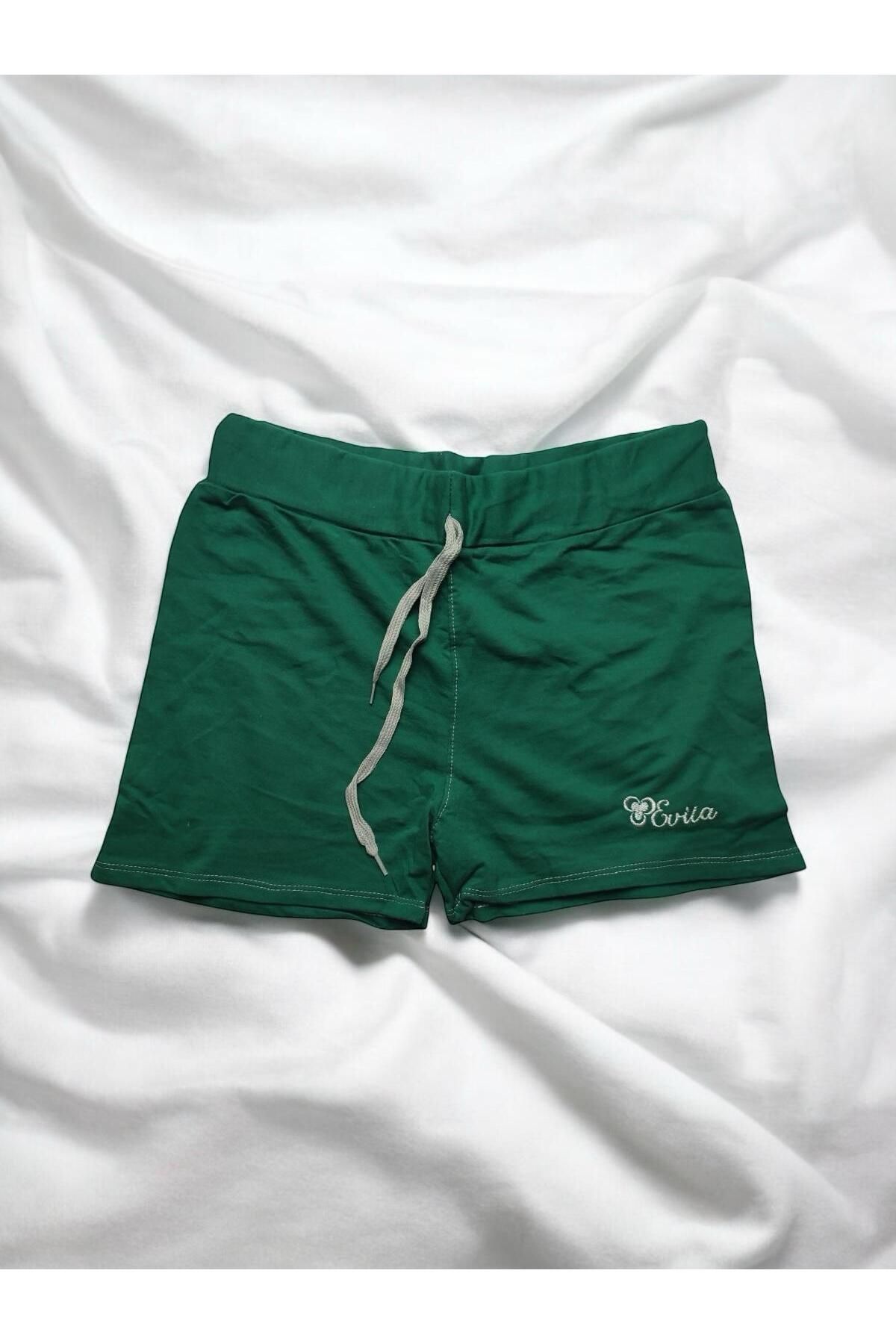 enmodaiçgiyim Pantaloni Scurti Verzi Pentru Femei Femeie - S