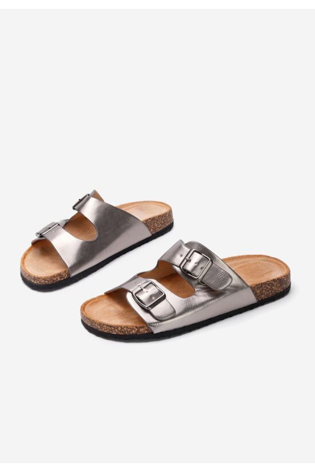 B T Shoes-Papuci cu talpa inalta Evet V2 gri 4