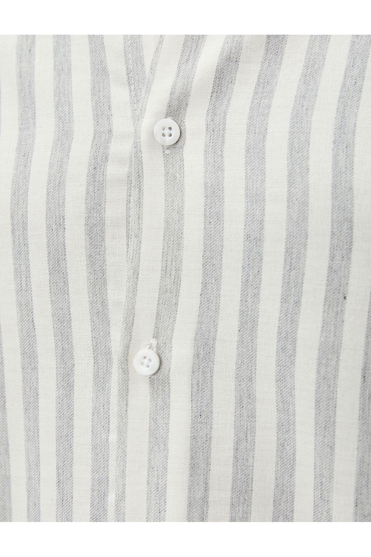 Koton-Slim Fit Shirt Classic Collar Buttoned Long Sleeve 6