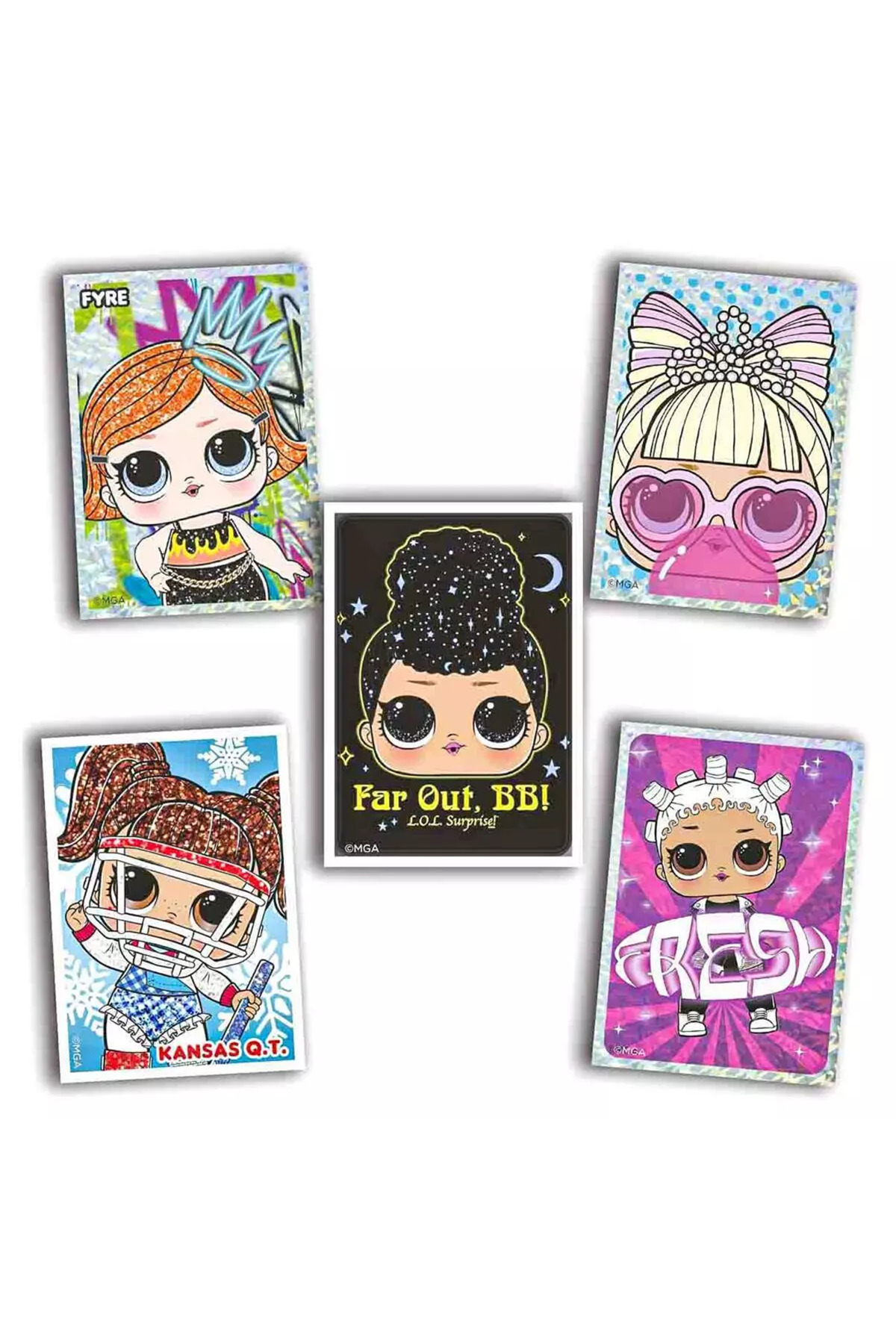 Panini L.O.L Surprise! We are Queens! Sticker Collection Sticker Albümü+ 1 Kutu (36 Paket Sticker) Set fotoğrafı 7 (önizleme)