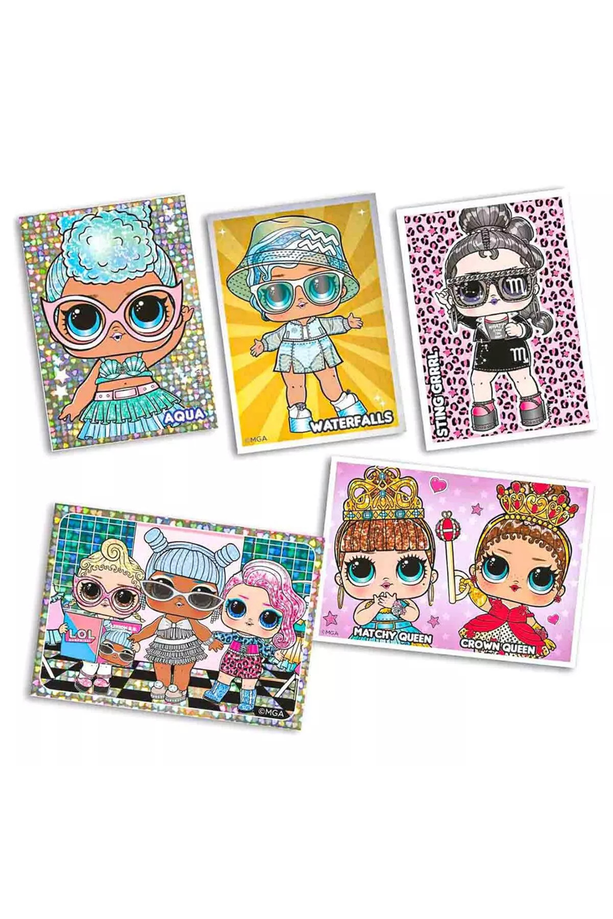 Panini L.O.L Surprise! We are Queens! Sticker Collection Sticker Albümü+ 1 Kutu (36 Paket Sticker) Set fotoğrafı 6 (önizleme)