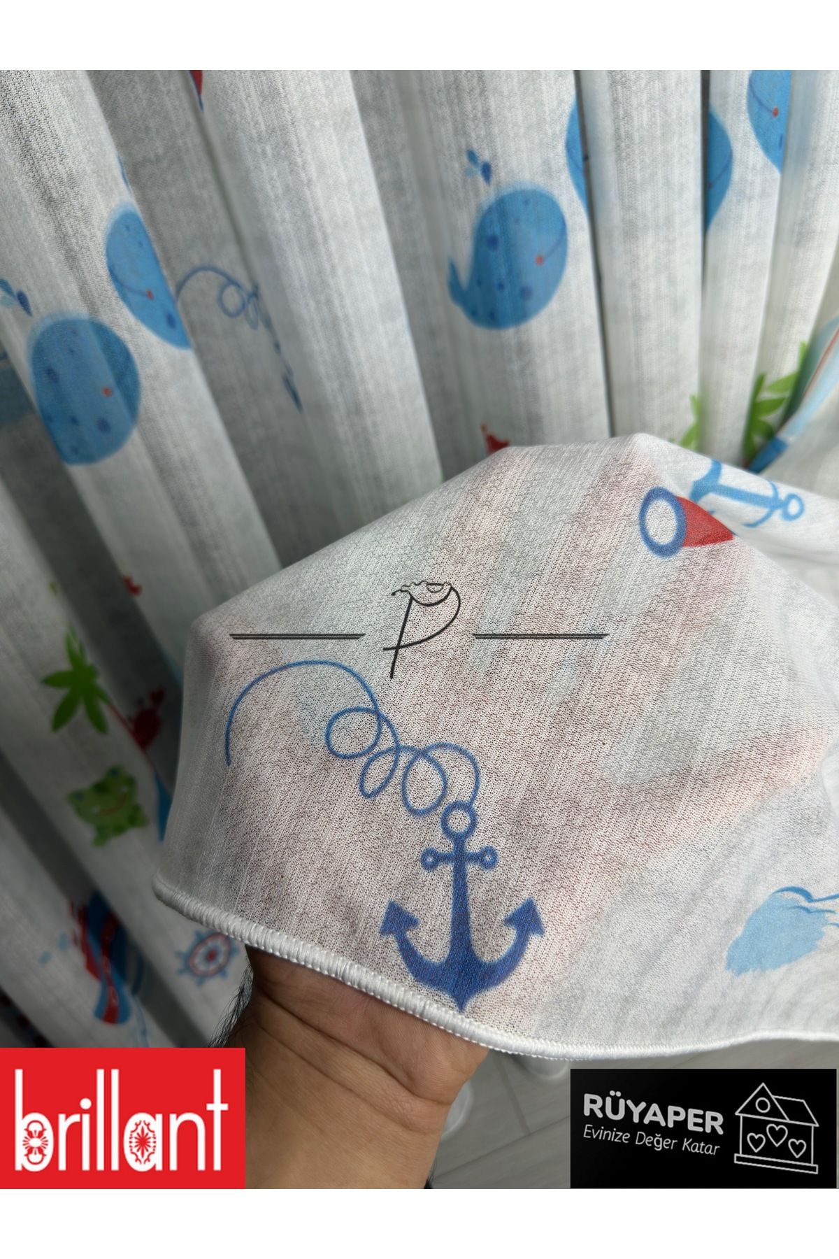 Brillant-Dreamper Sailor Pattern Anchor Sailor Knitted Fabric Does Not Want to Iron Frequently Pleated 4