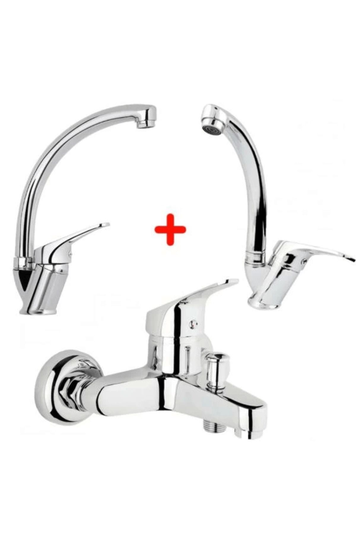 BEŞMİNARE Mix Banyo Bataryası Lavabo - Evye 3 Lü Avantajlı Set