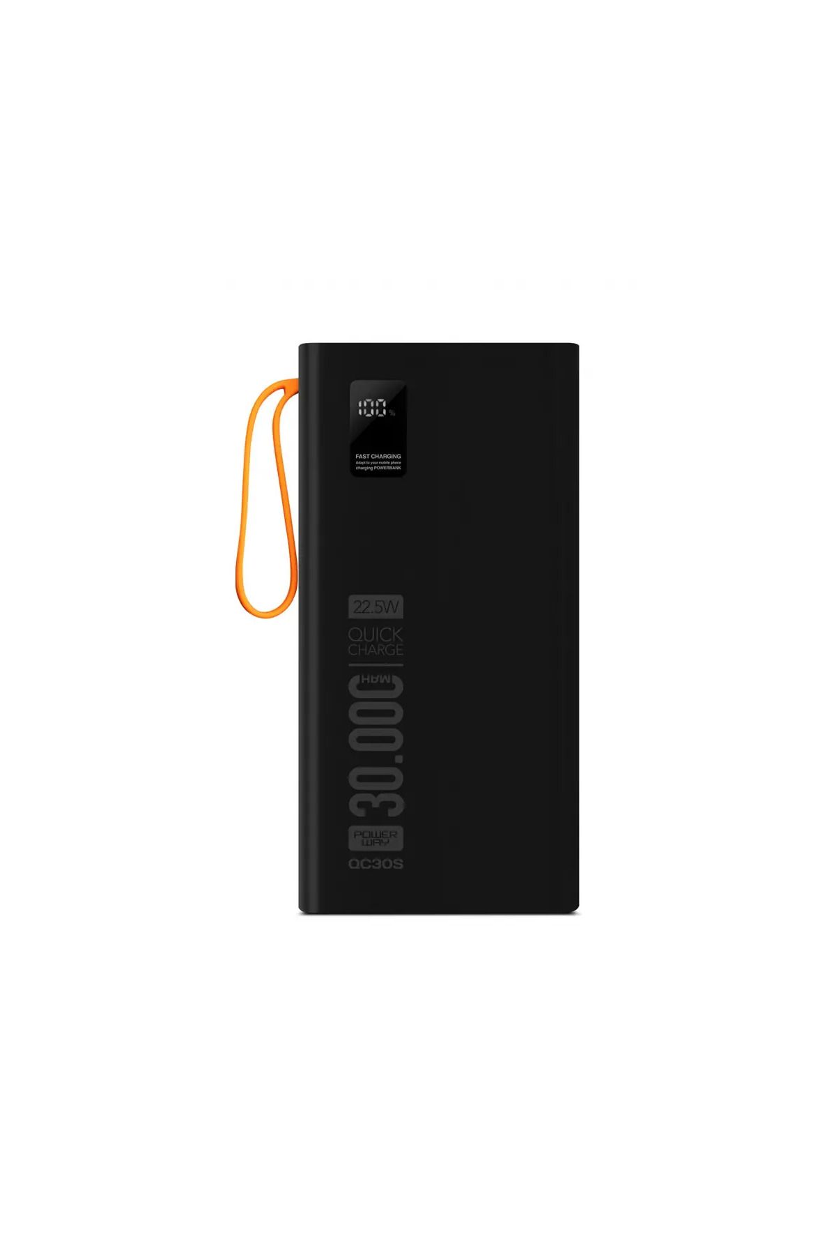 MYWORLD Powerbank  4xUSB, 30000mAh LCD Ekran Dahili Mikro, Type-C, Lightning