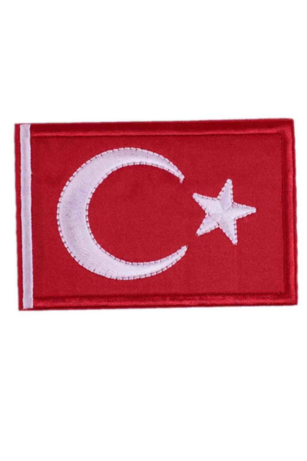 OK AKSESUAR Aplike Ütü İle Yapışan Türk Bayrağı Dikdörtgen Arma 6x4 cm