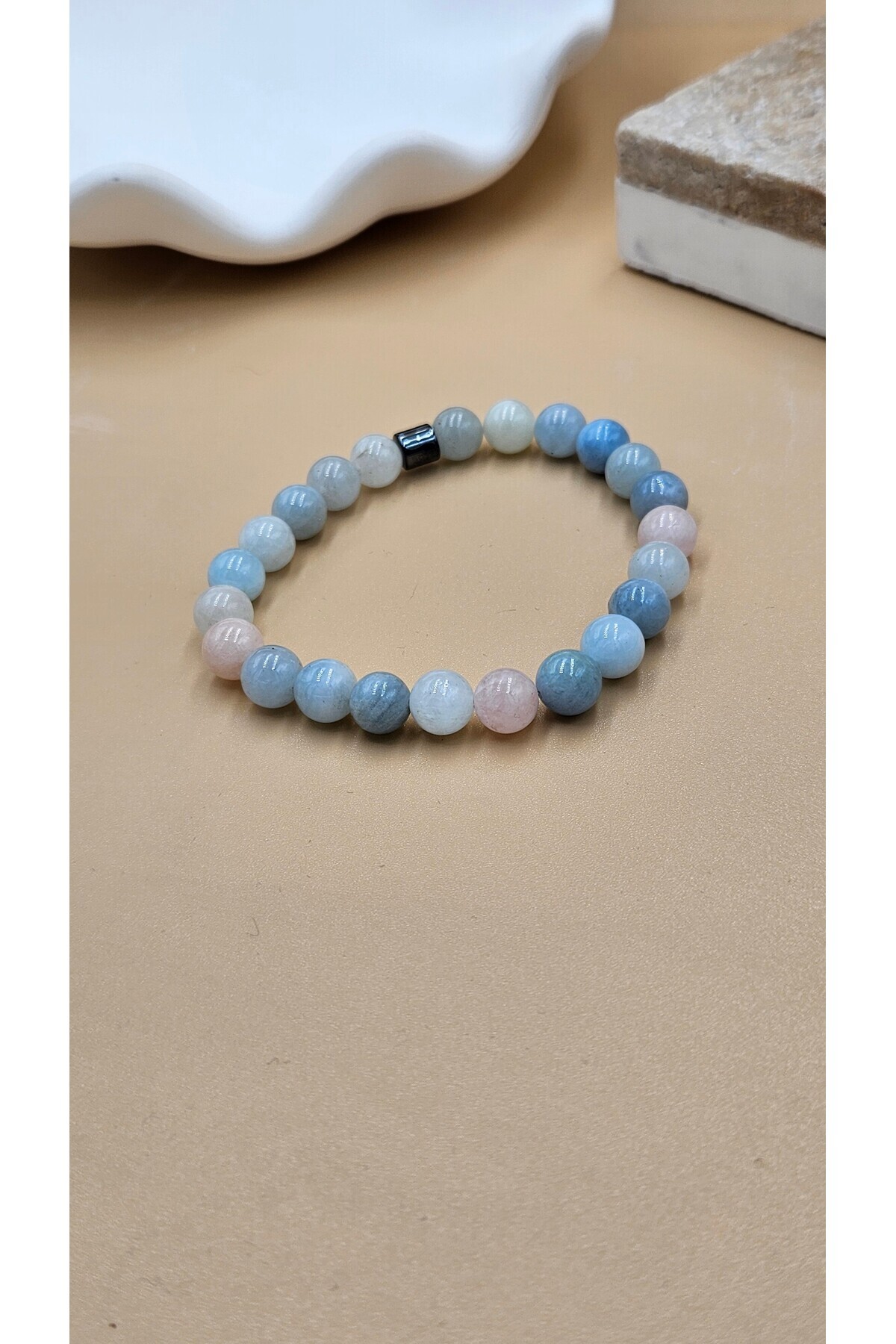 AURA-Women's Bracelet - Morganite Stone 1