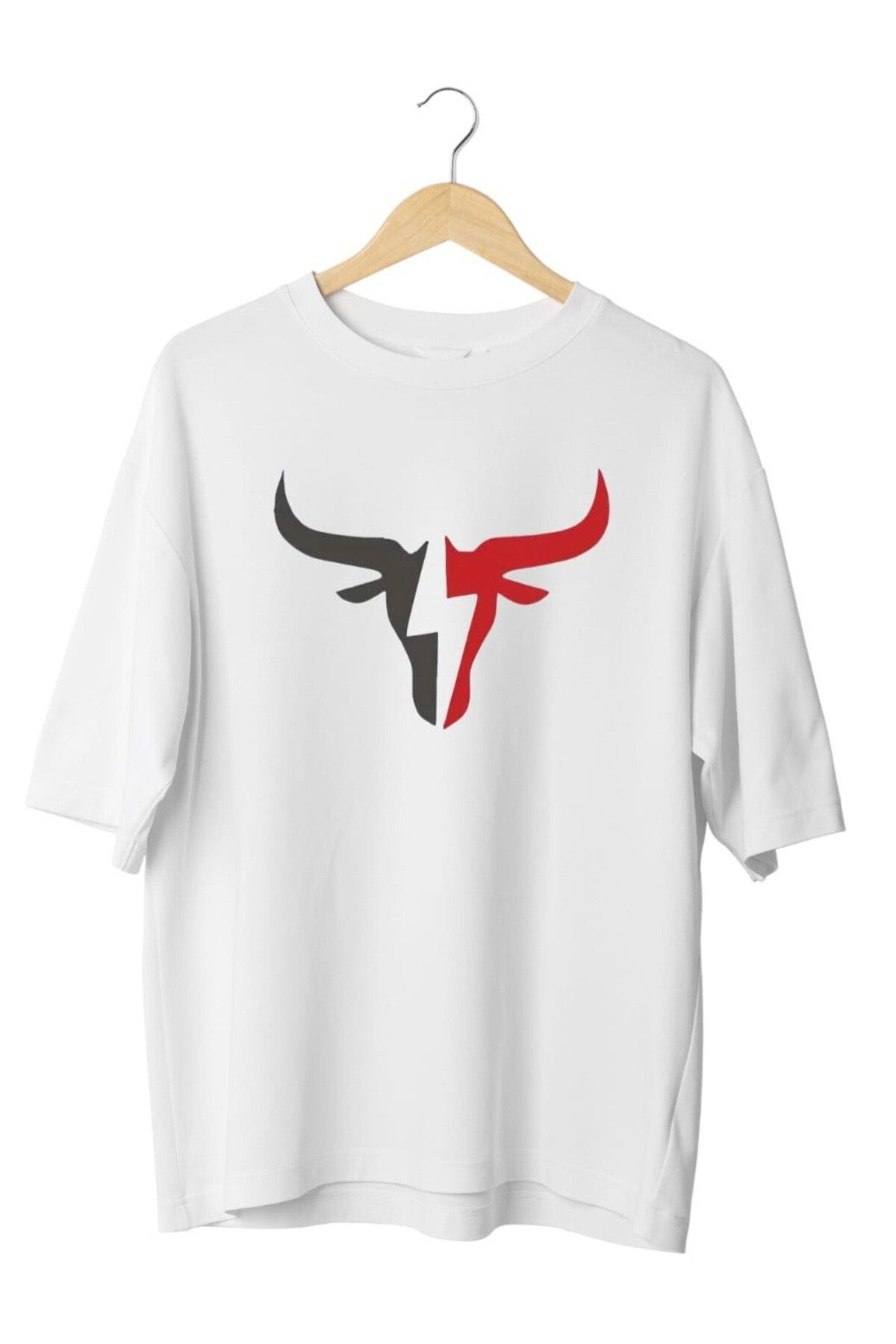 Panda Baskı Tekstil Bull Özel Tasarım Baskılı Oversize Tshirt