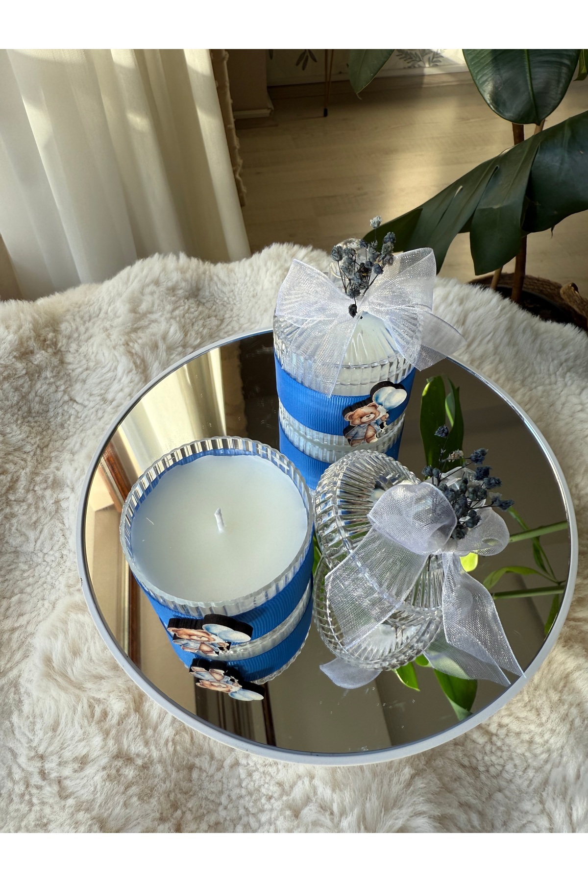 cacagift design Hediyelik Mum Özel Süslemeli Bebek Hediyelik Mum İsimli 10lu fotoğrafı 7 (önizleme)