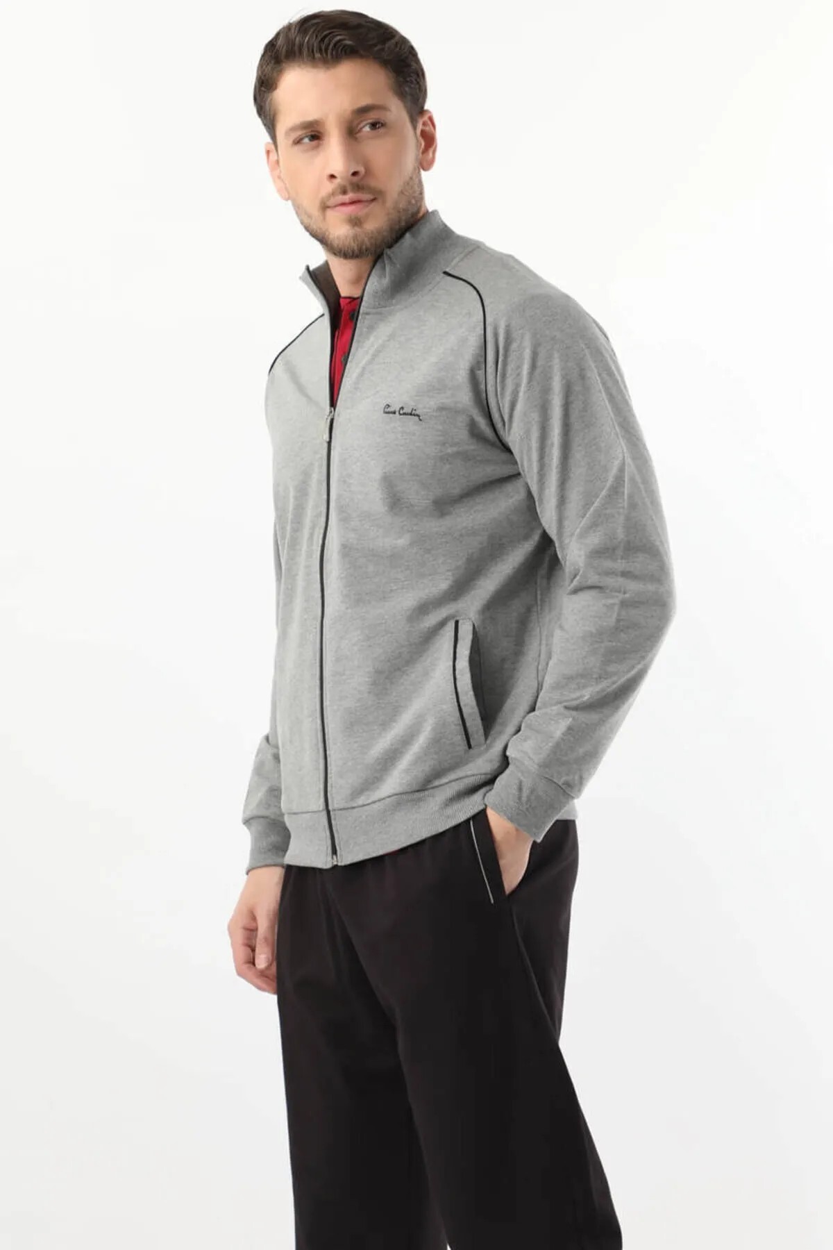 ست گرمکن ورزشی مردانه راسته فاق نرمال آستین بلند | پیر کاردین Pierre Cardin TYC00528045325 - تصویر 2