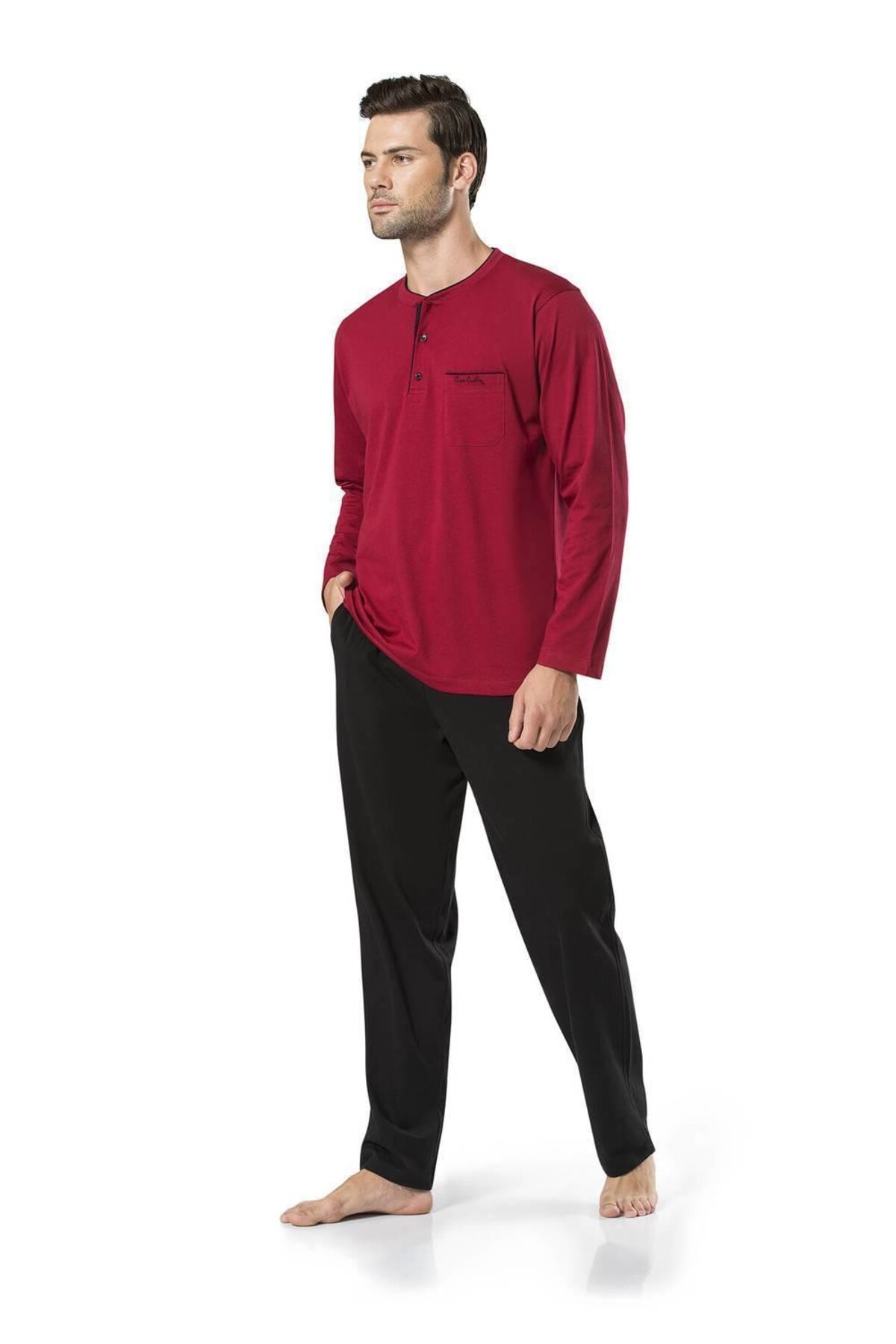 ست گرمکن ورزشی مردانه راسته فاق نرمال آستین بلند | پیر کاردین Pierre Cardin TYC00528045421 - تصویر 3