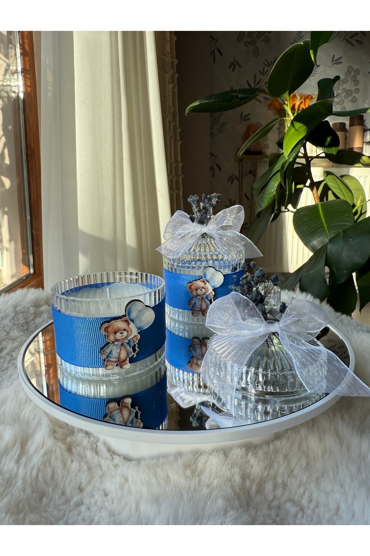 cacagift design Hediyelik Mum Özel Süslemeli Bebek Hediyelik Mum İsimli 10lu fotoğrafı 6 (önizleme)