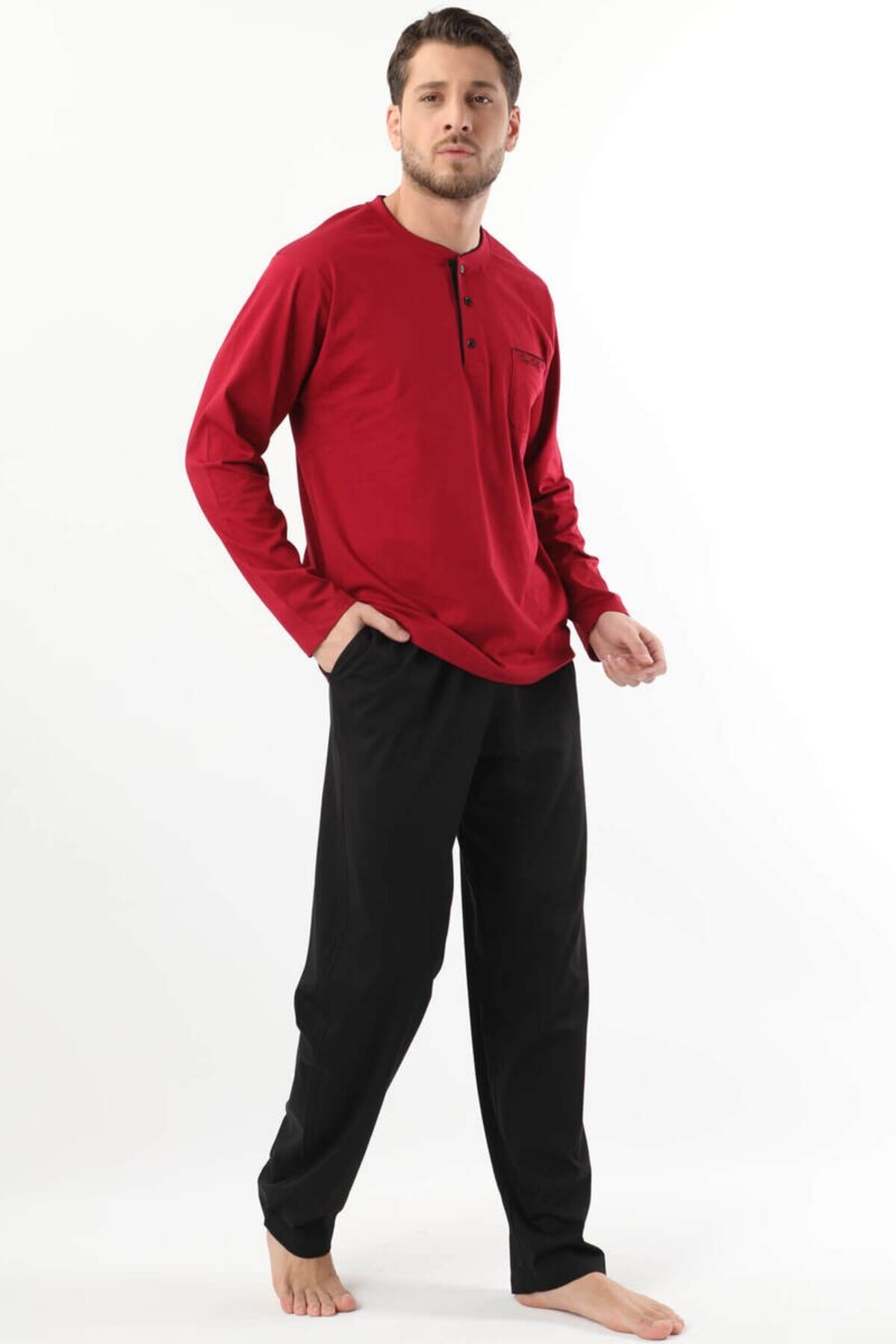 ست گرمکن ورزشی مردانه راسته فاق نرمال آستین بلند | پیر کاردین Pierre Cardin TYC00528045421 - تصویر 5