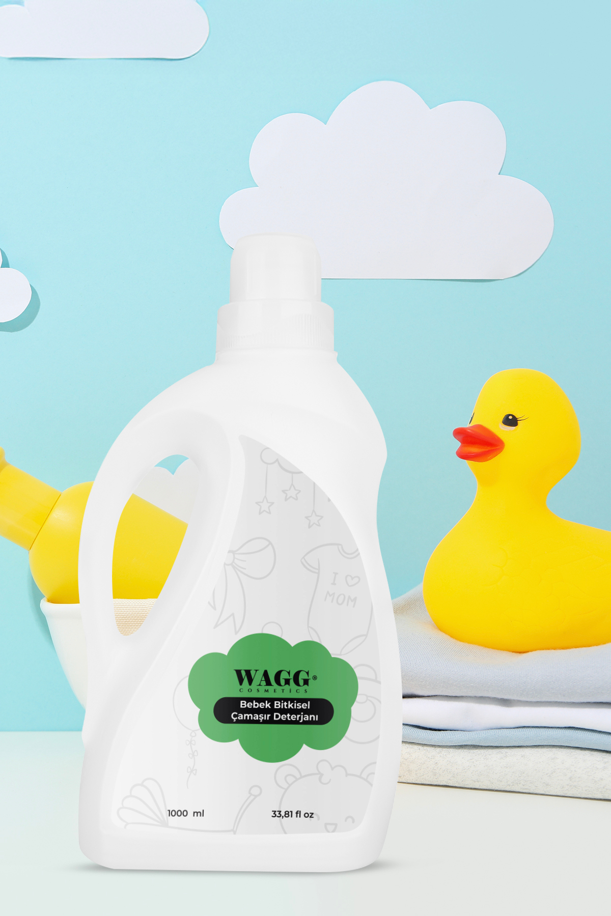 WAGG Cosmetics Organik Bitkisel Bebek Çamaşır Deterjanı 1000ml fotoğrafı 5 (önizleme)