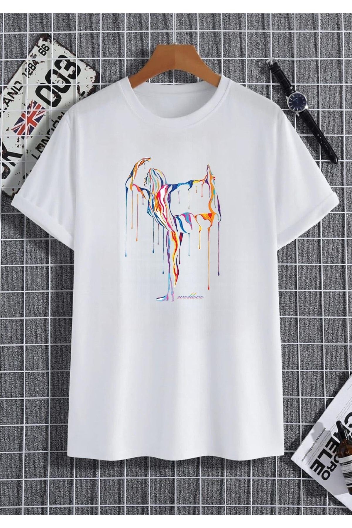 Feta DANS Baskılı Oversize Penye T-shirtler
