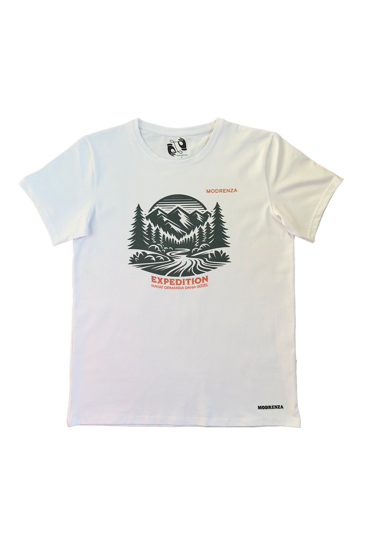 MODRENZA Regular Bisiklet Yaka Baskılı T-Shirt