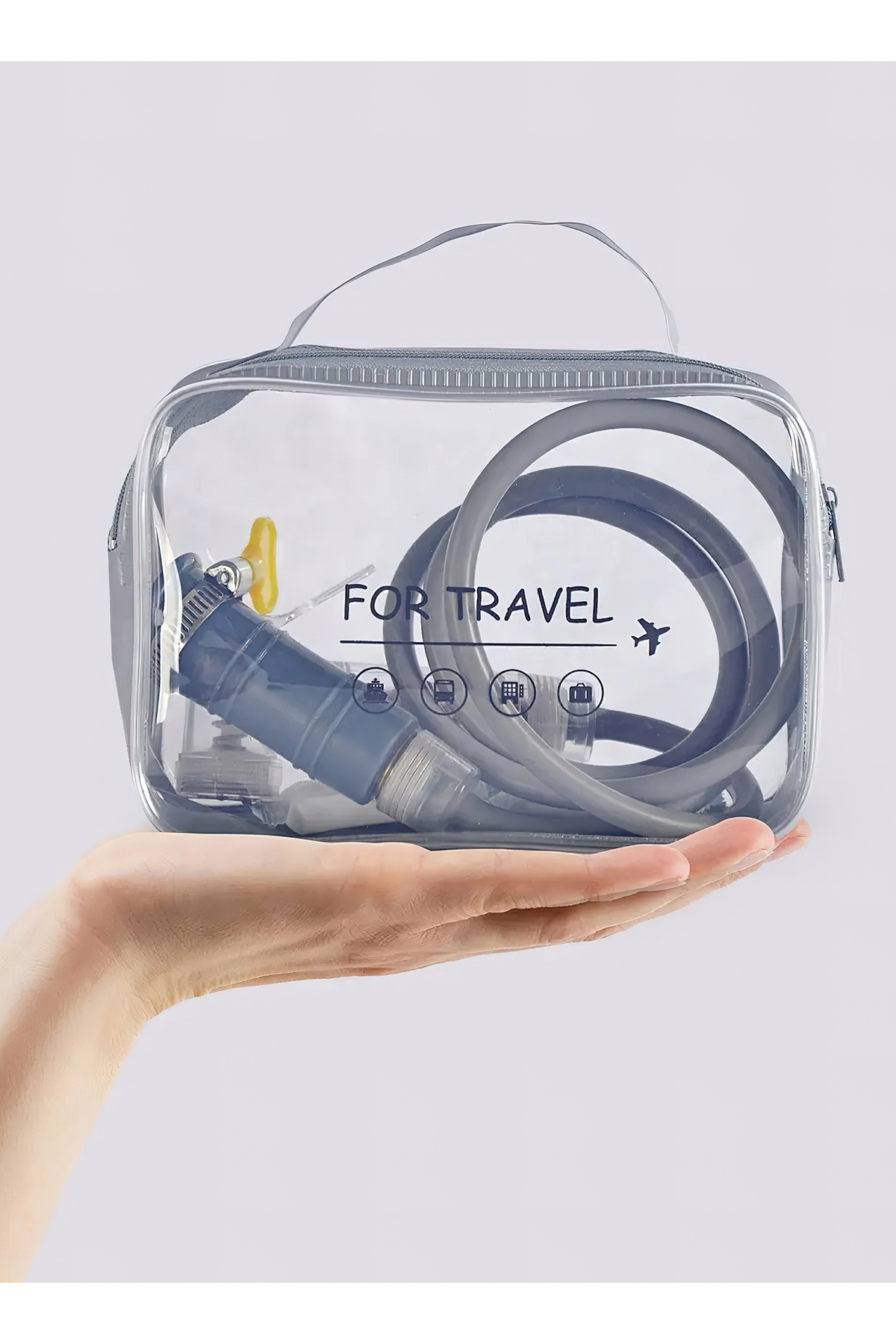 شطاف سفر محمول مع 7 ملحقات متعدد الألوان