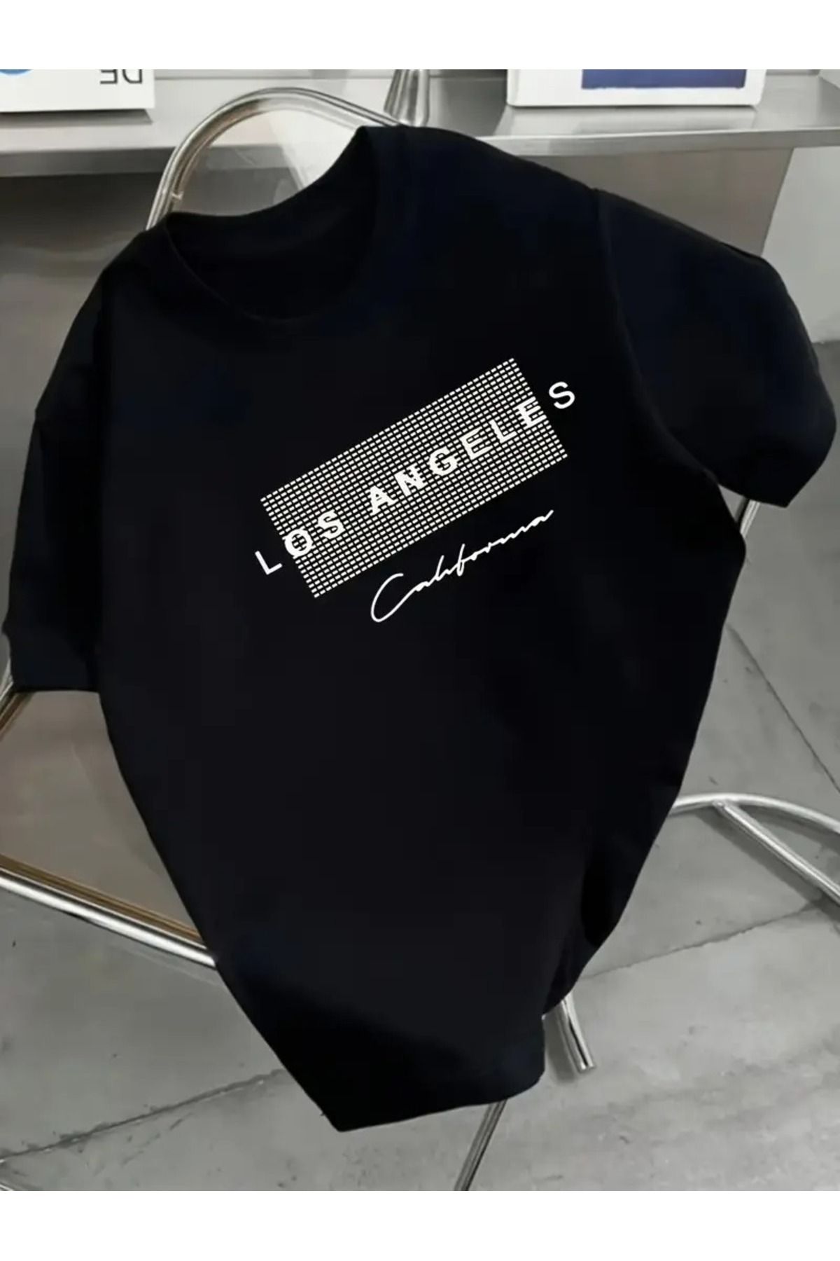 JoneBase Unisex Los Angeles Baskılı Oversize  %100 Pamuk T-shirt