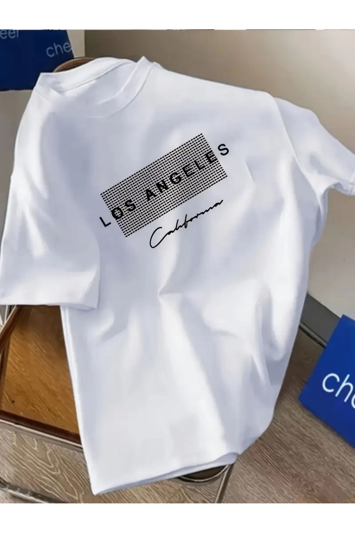 JoneBase Unisex Los Angeles Baskılı Oversize  %100 Pamuk T-shirt