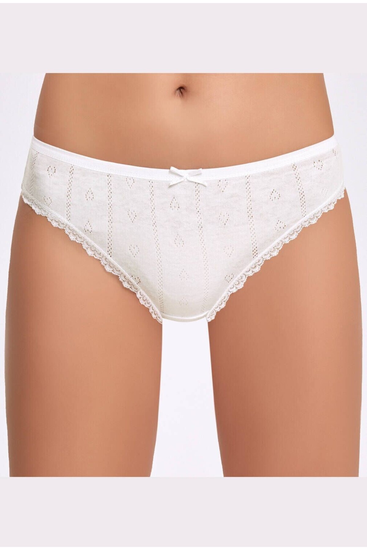 İLKE İÇ GİYİM Jacquard (Transfered Rib) Women's Bikini Panties 3 Pieces