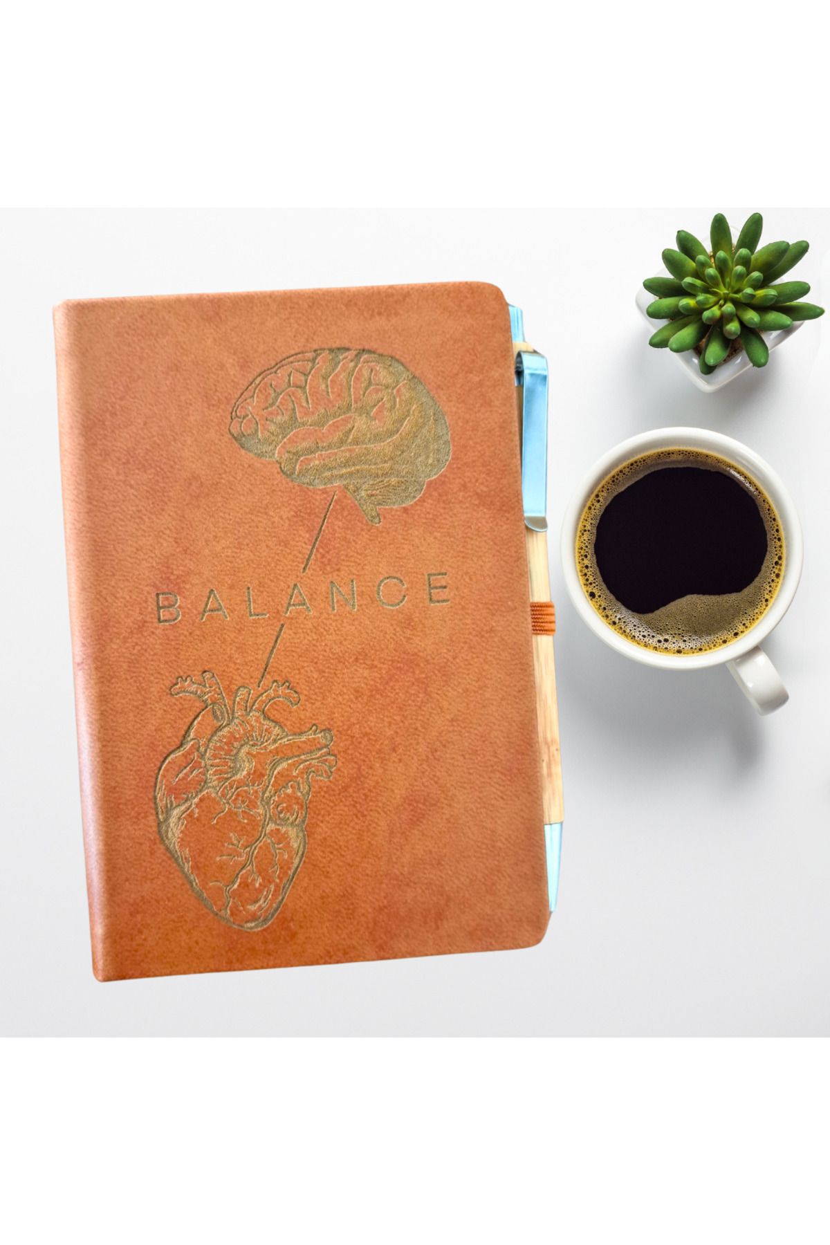 AE UMUT Balance Temalı Defter-Bambu Kalem Seti