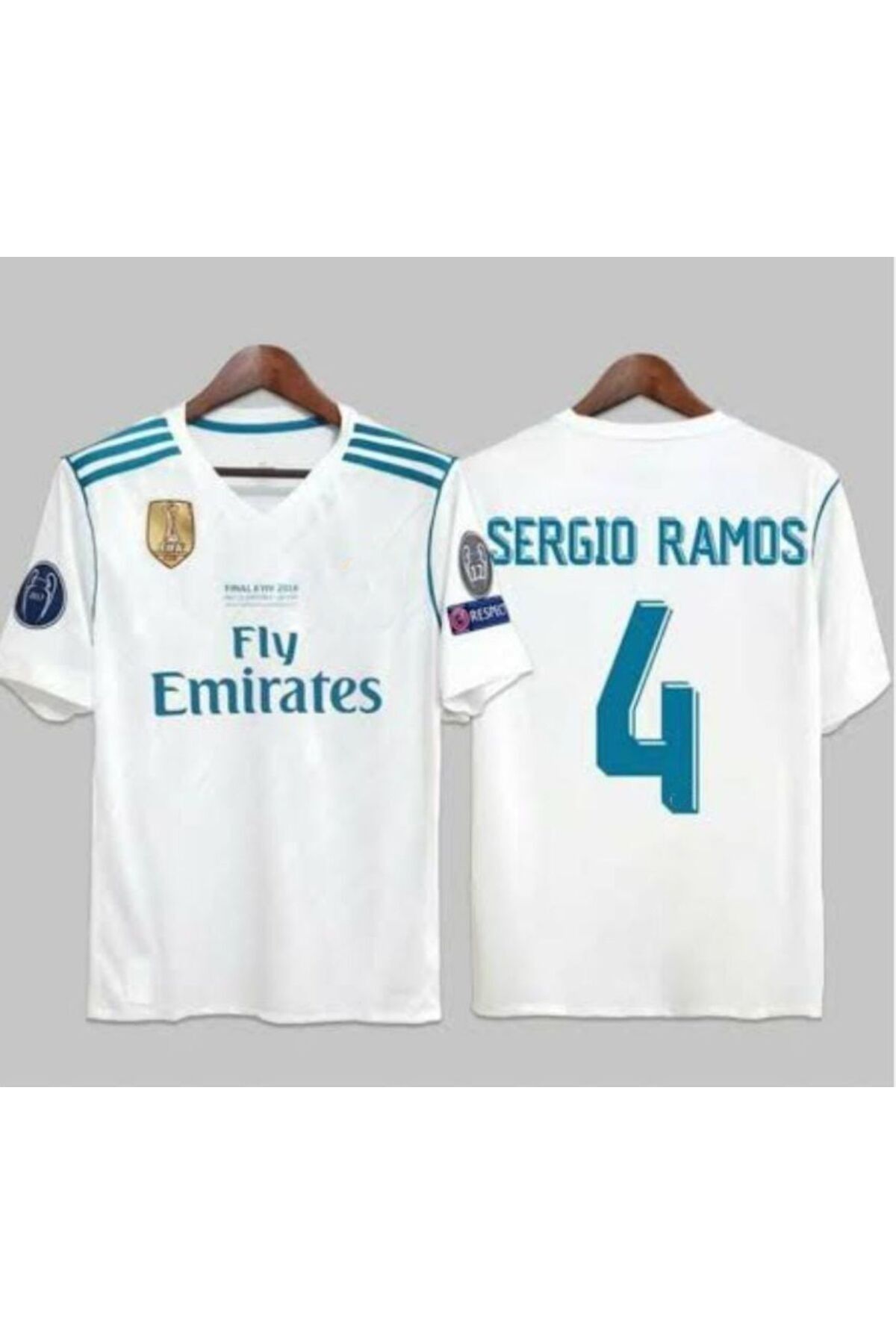 AJAX STAR Madridd 2018 Kiev Şampiyonlar Ligi Finali Sergio Ramos Forması (KISA-KOL