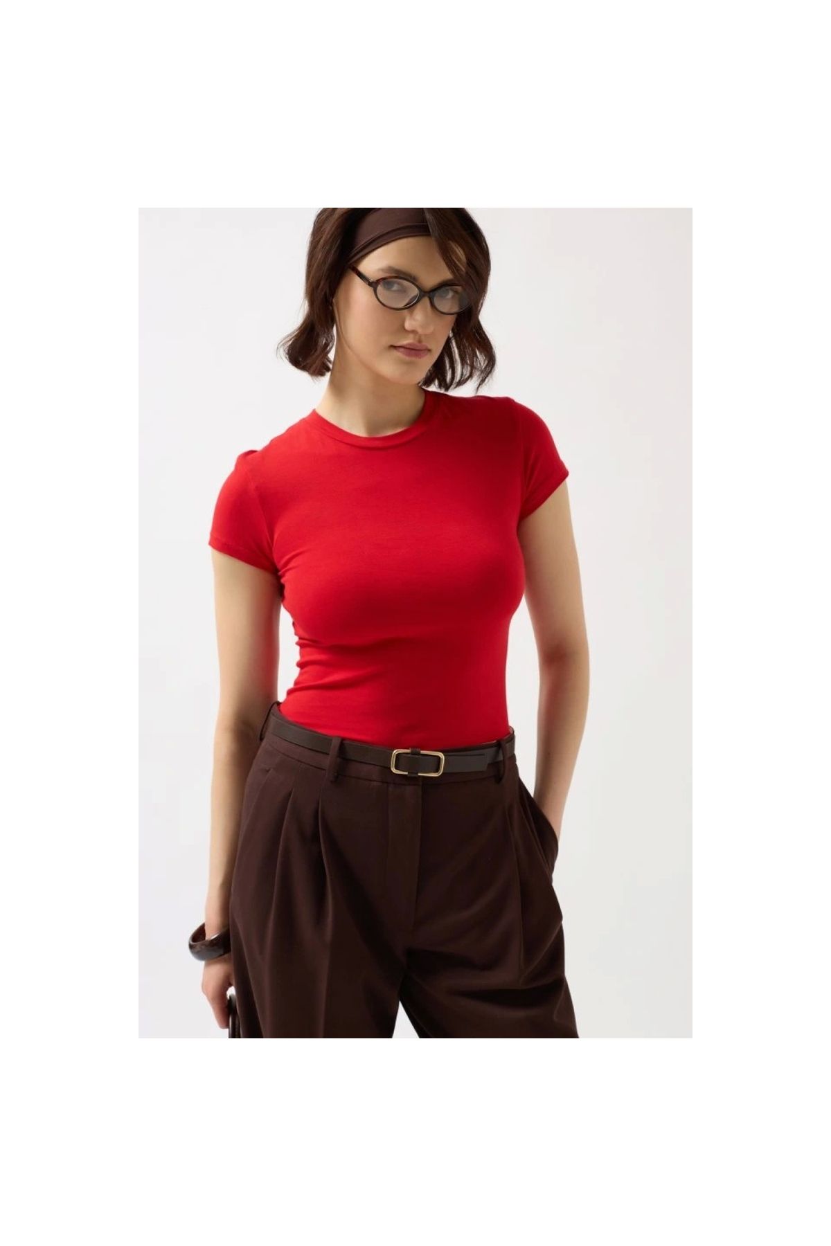xpetrana - Likralı Basic TShirt