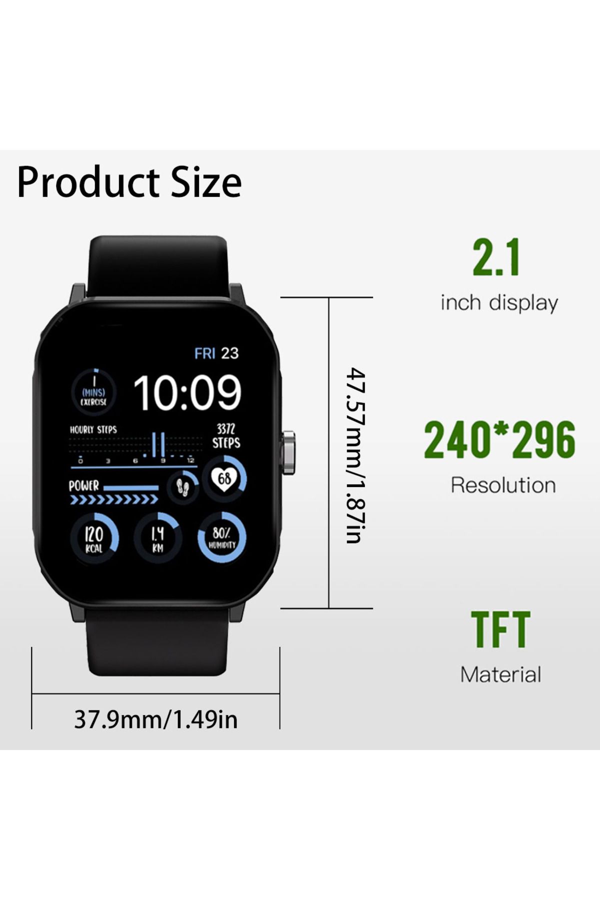 EqiEch-Scykei GT Talk Watch with Bluetooth Calls, 2.1" Touch Screen, 50 Sports Modes, and Long Battery Life 8