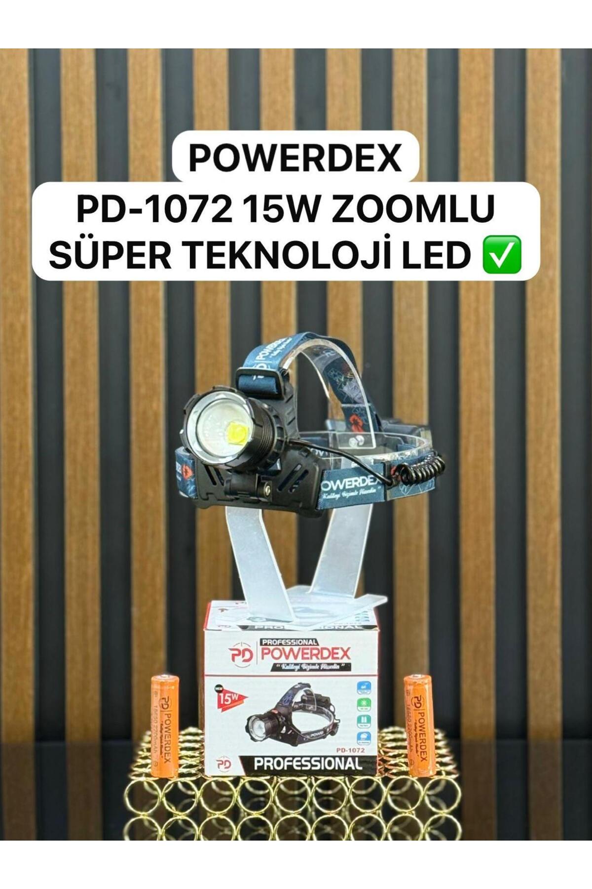 powerdex Pd-1072 15w Profesyonel Şarjlı 1000 Lümen Kafa Lambası Pd