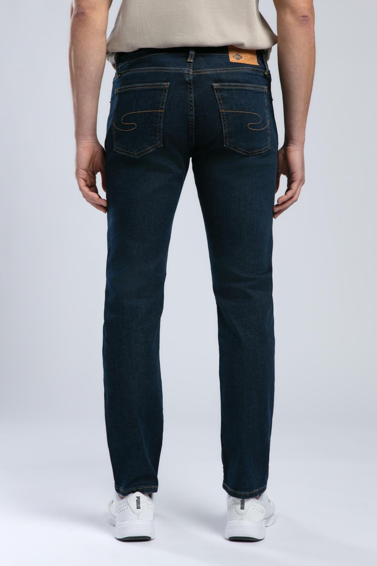 Lee Cooper Harry Erkek Straıght Normal Kesim Normal Bel Düz Paça Jean Pantolon Mavi görsel 3