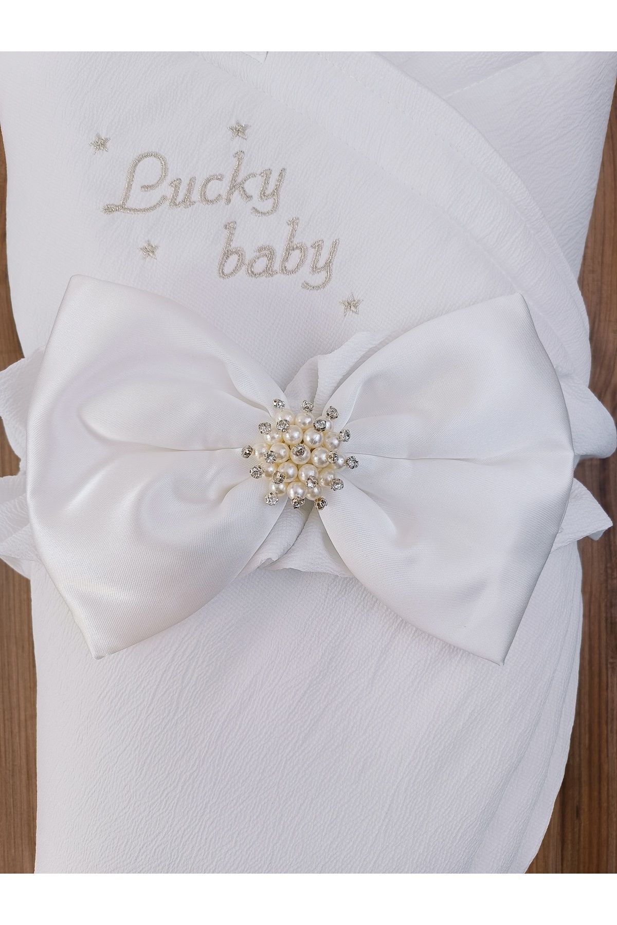 Tomuycuk Ekru Kız Erkek Bebek Battaniyesi Doğal Organik Uyku Kundağı Yenidoğan Hastane Çıkışı Hediyelik fotoğrafı 3 (önizleme)