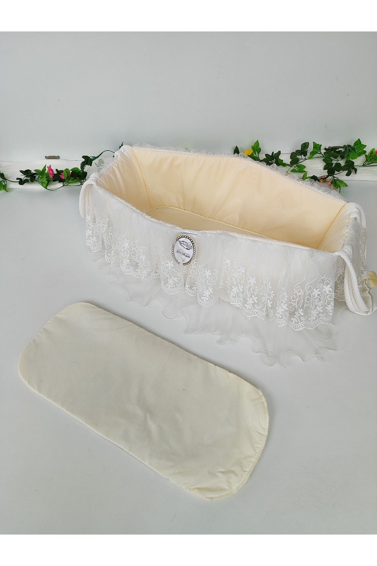 Tomuycuk Anne Yanı Bebek Salıncağı Metal Hamak Taşınabilir Beşik Portatif Katlanır Pamuklu Taşıma Kundak fotoğrafı 7 (önizleme)