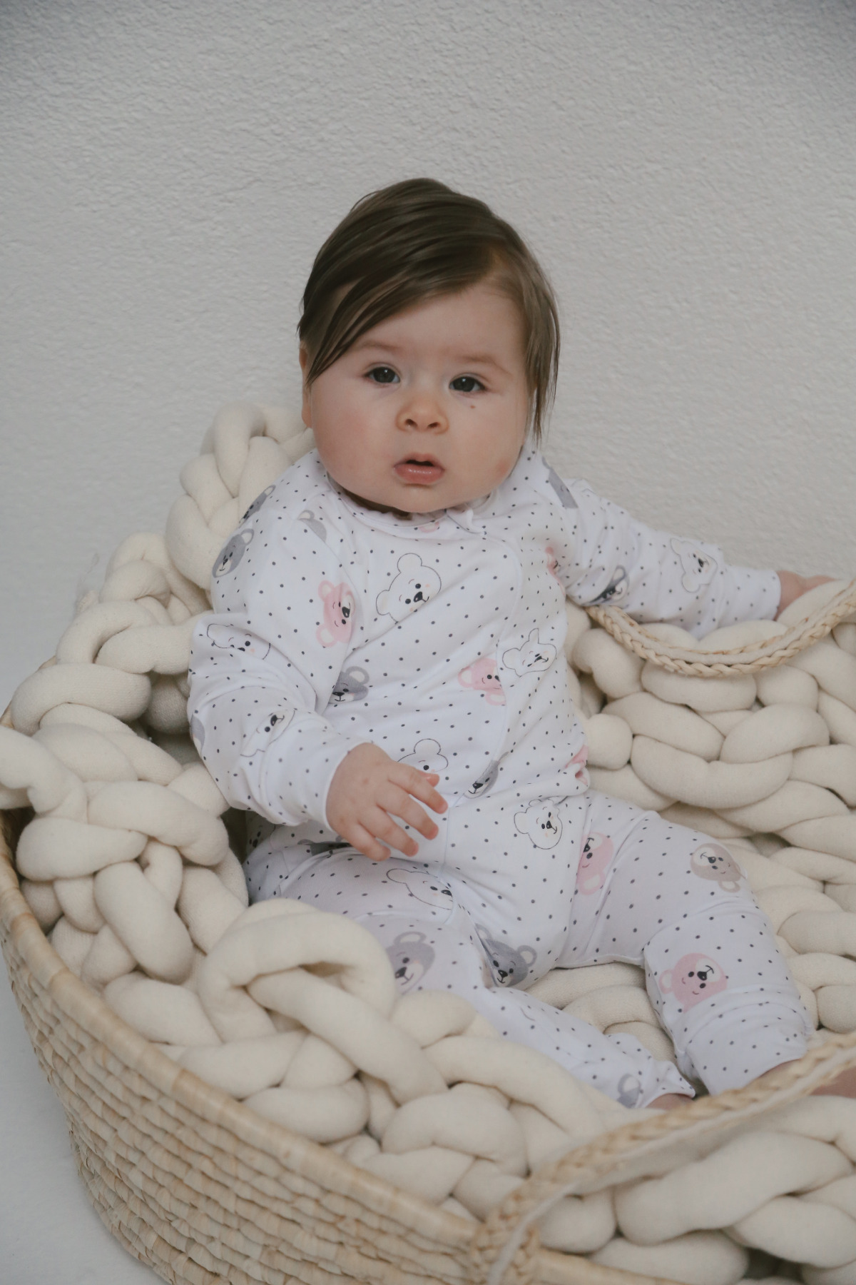 DoDo'S Baby %100 ORGANİK PAMUK 2 Lİ SOFT AYICIK  VE PEMBE EKOSE DESENLİ KIZ BEBEK UYKU TULUMU fotoğrafı 3 (önizleme)