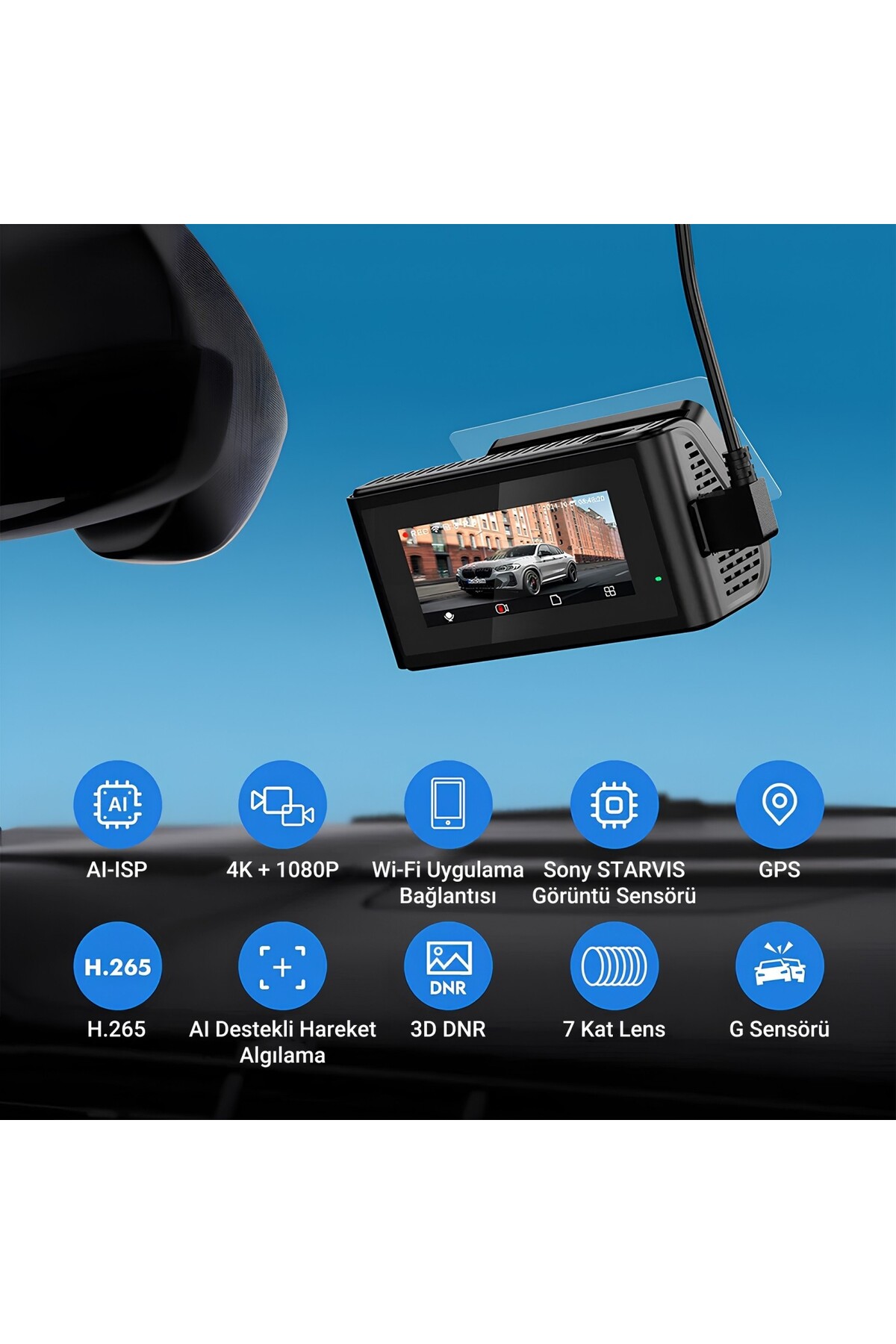 Genel Markalar D11 2 Kameralı Ön / Arka 4k 1080p Sony Starvıs