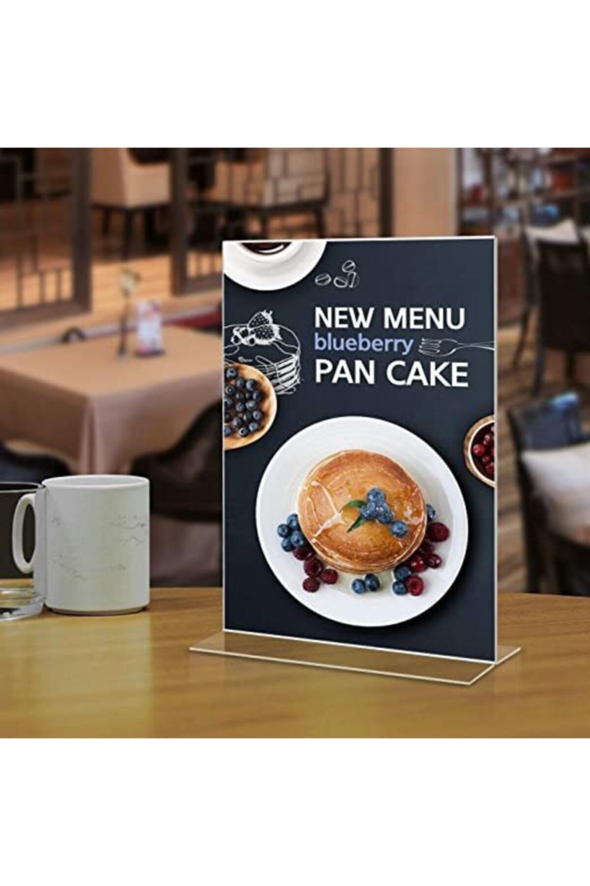 Display Malzeme-Dm A4 T Type Vertical Table Top Transparent Plexi Foiling Price 3