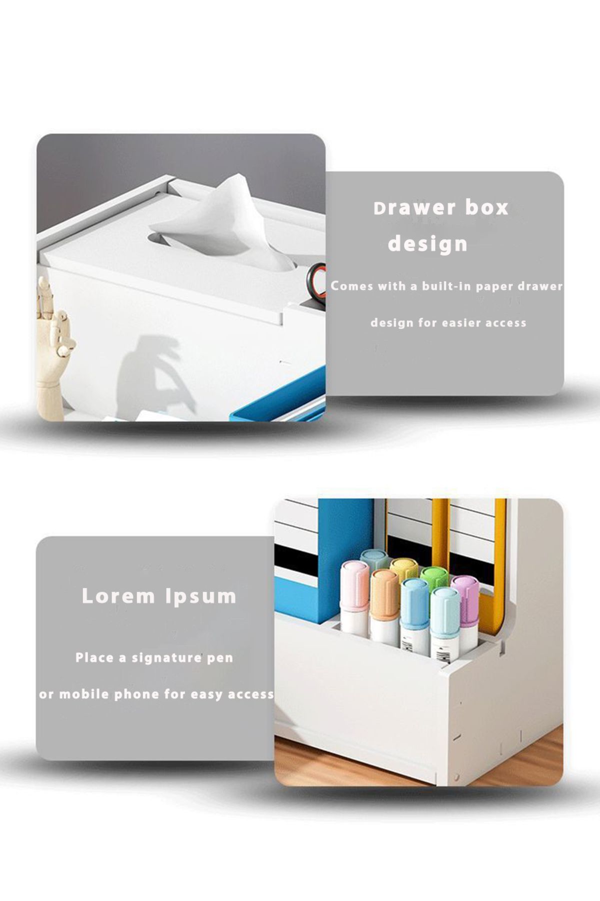 KidLe-Desktop Book Organizer Shelf Multilayer Book Stand Office A4 Classification Data Rack 4
