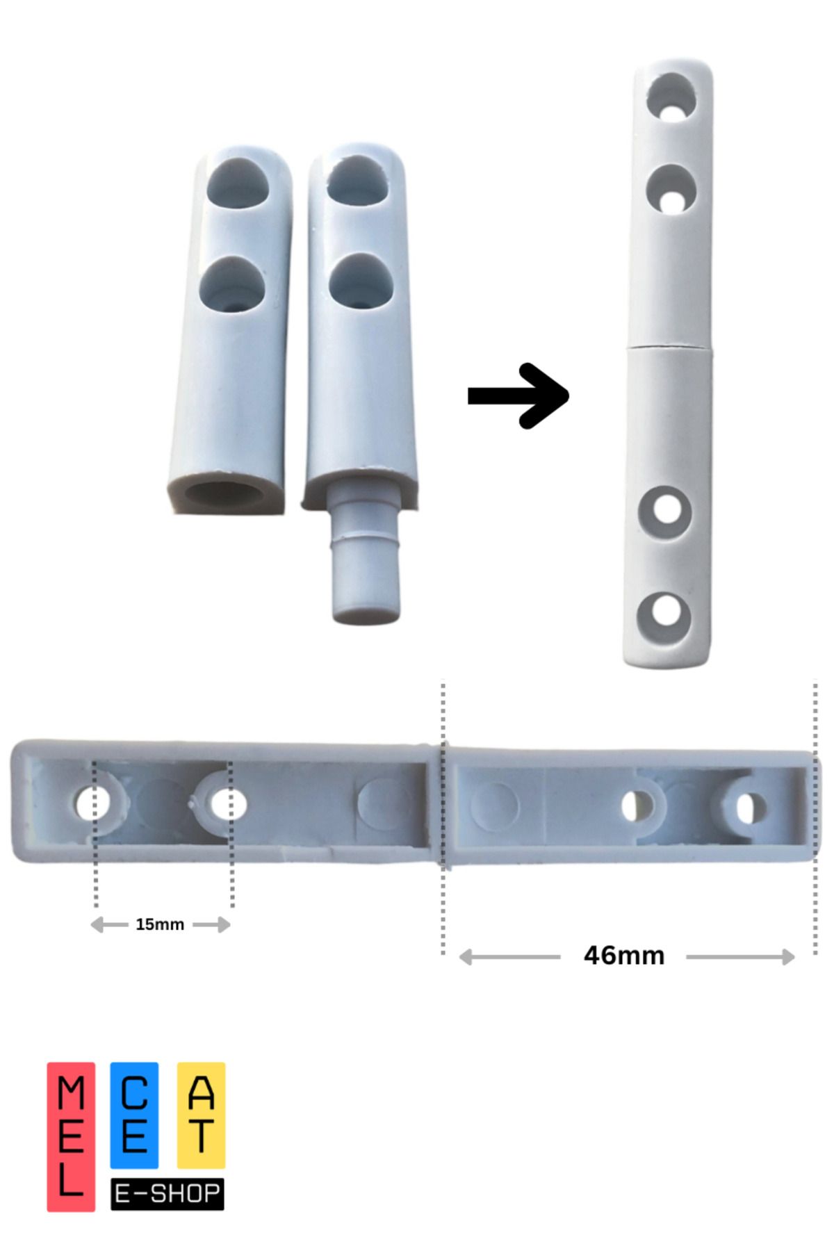 Melceat-Fly Screen Mounting Set - Snap, Handle, Hinge and Screw Kit 2