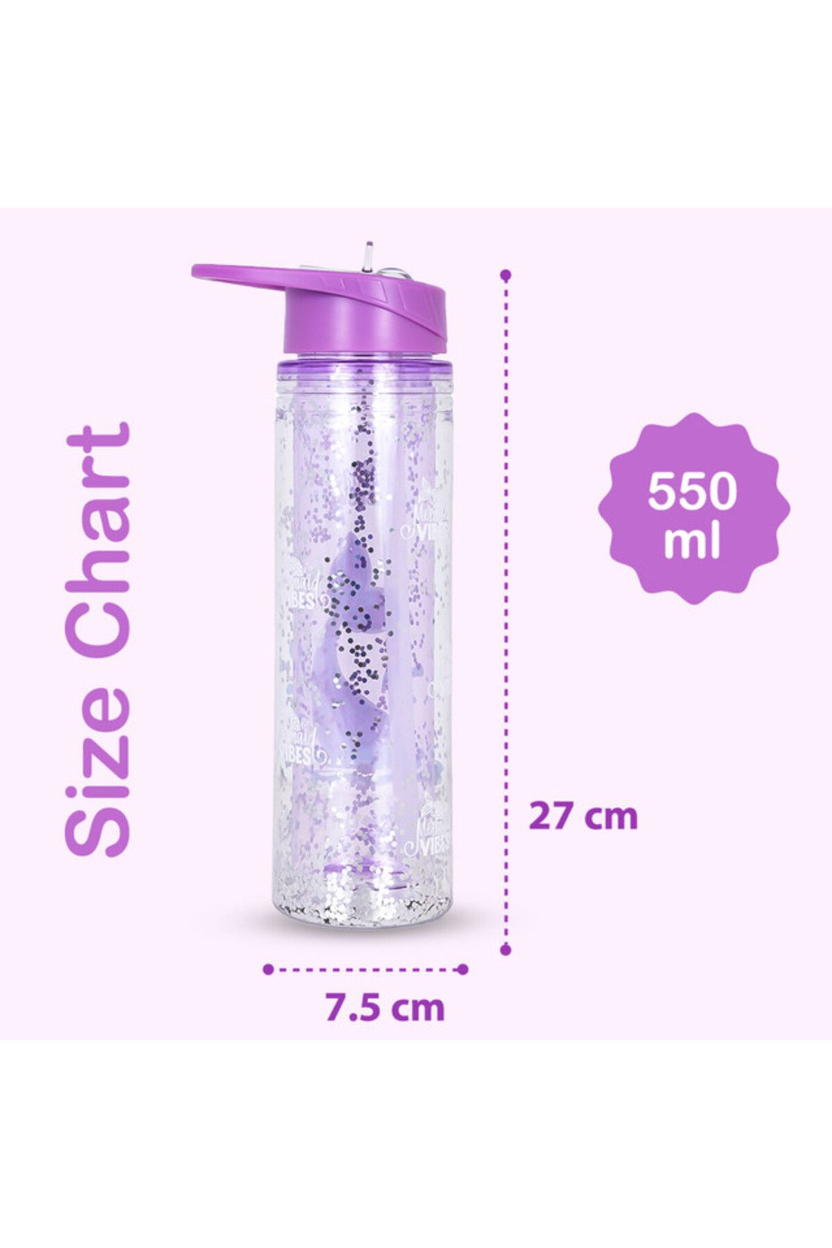 Eazy Kids-6 & 4 Convertible Bento Lunch Box w/ Water Bottle and Spoon Fork Set - Glitter Purple 8