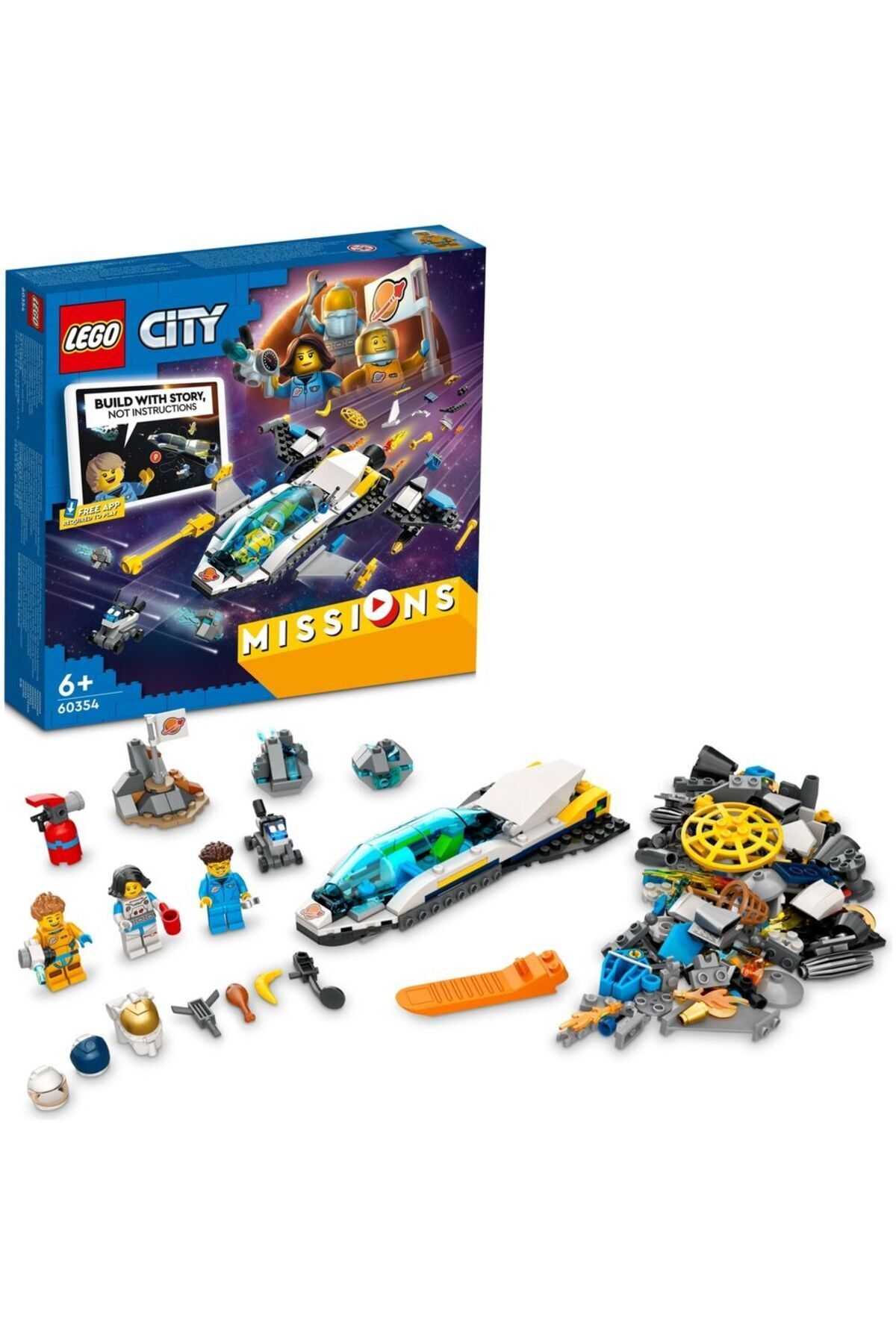 ® City Mars سفینه‌های فضایی مأموریت‌های اکتشافی ۶۰۳۵۴ - مجموعه ساختنی اسباب‌بازی خلاقانه (۲۹۸ قطعه)