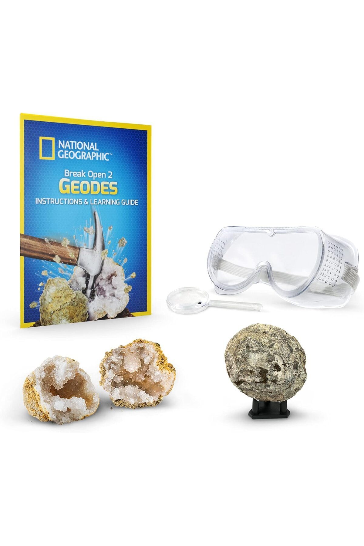 NATIONAL GEOGRAPHIC-Break Open 2 Geodes, Multi color, RTNGGEO2 3