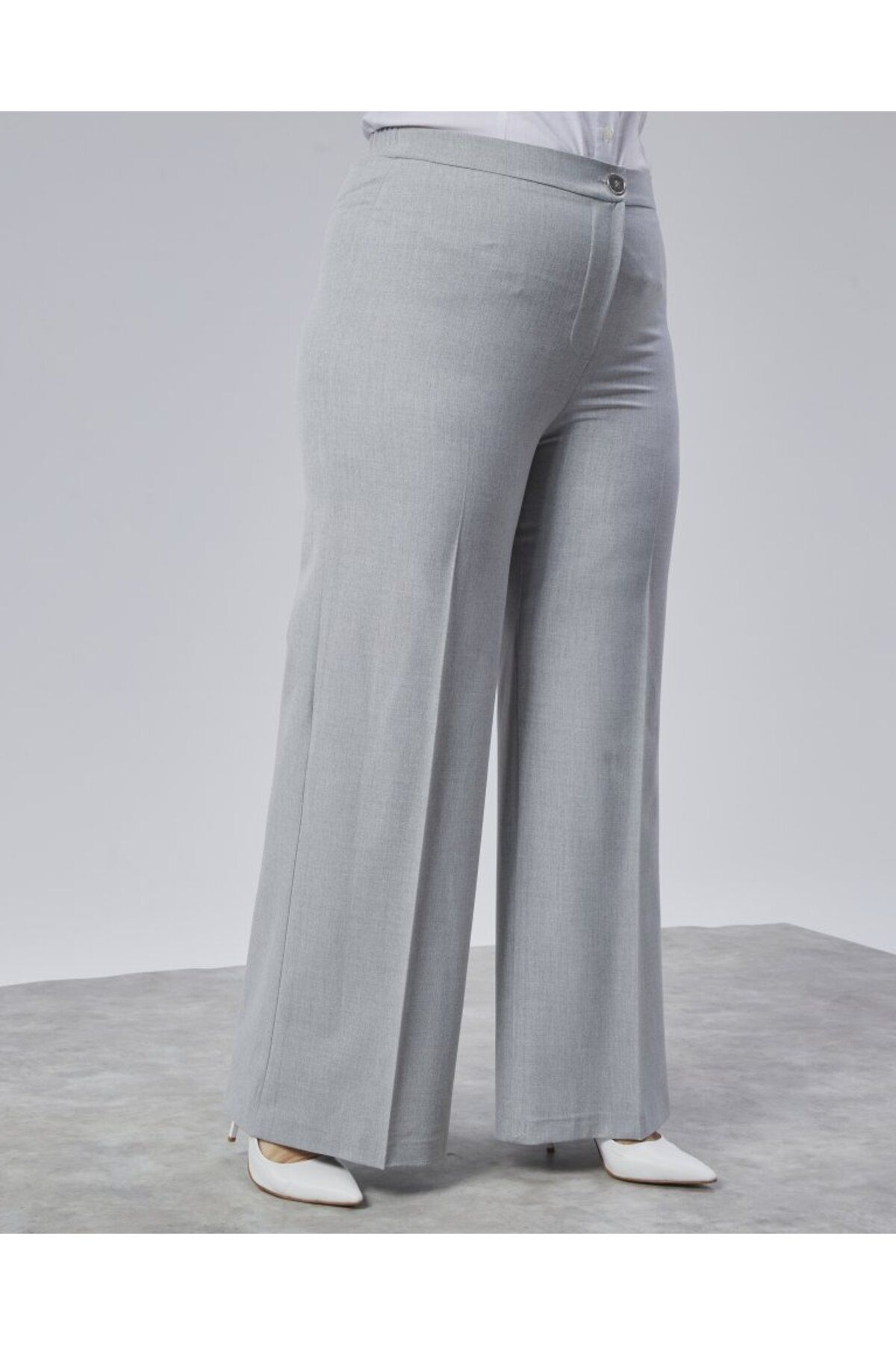 Albayrak Poly Viscose Full Lycra Beli Lastikli Battal Pantolon