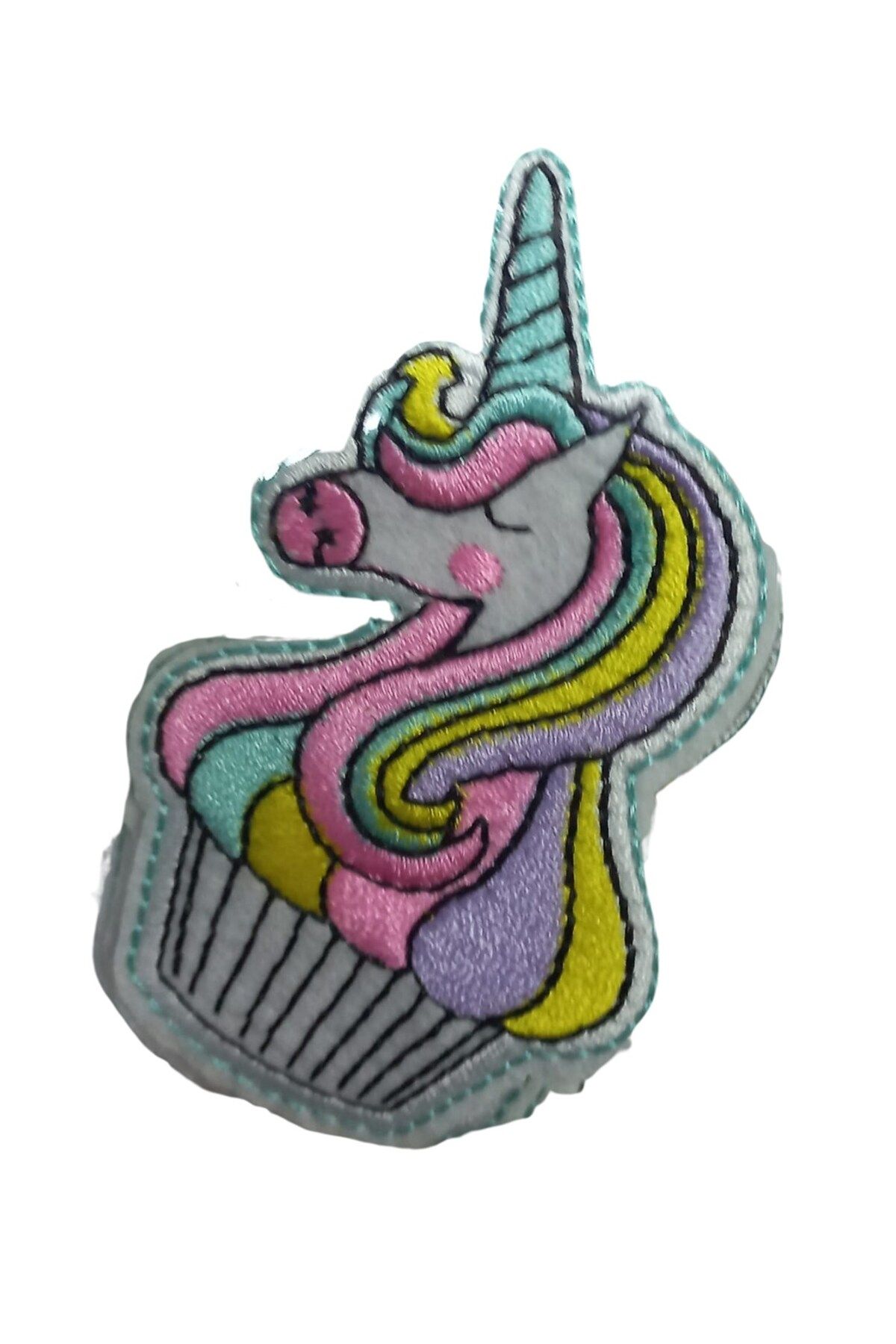 blueb Aplike Ütü İle Yapışan Unicorn At Yeşil Arma 4 cm