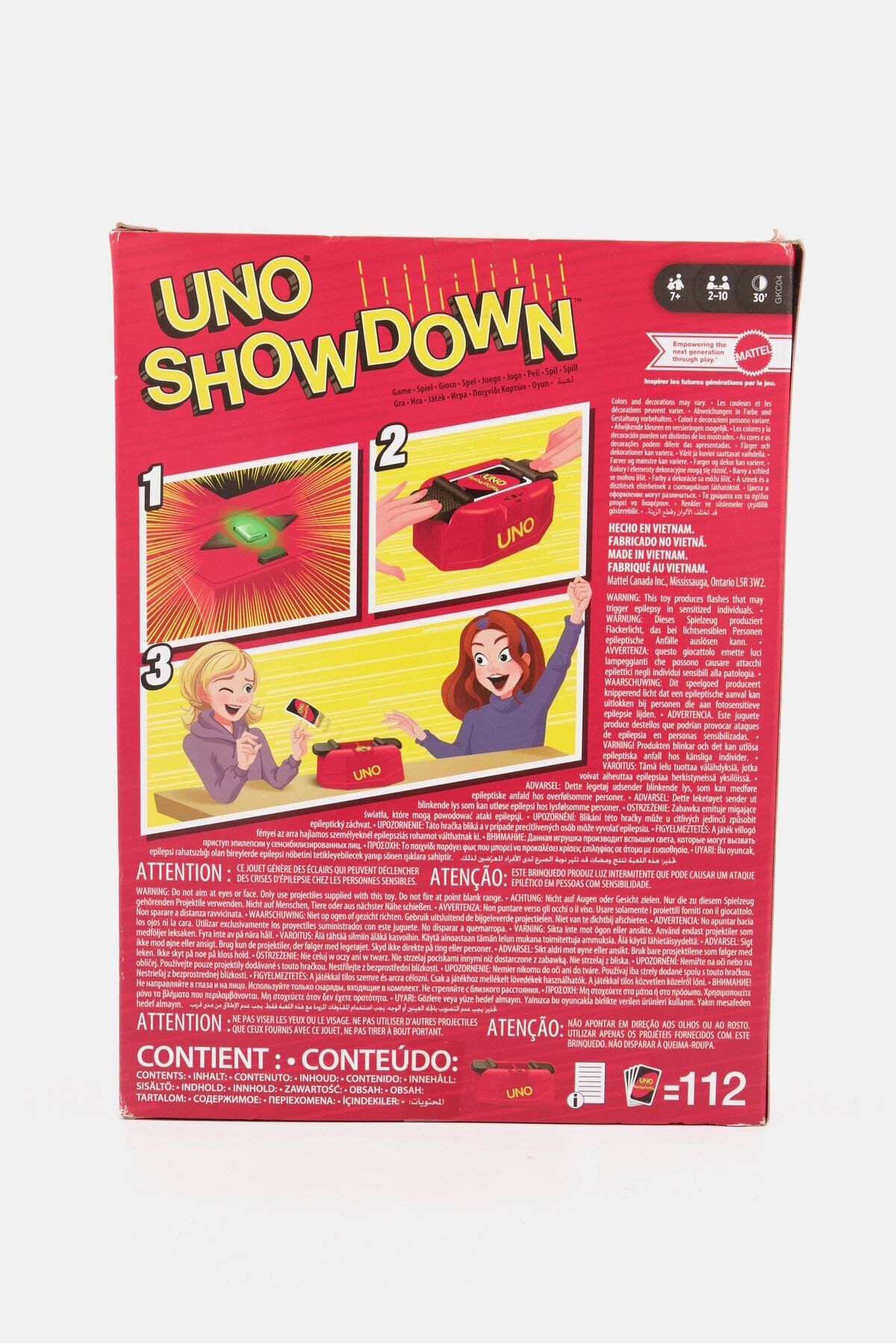 Mattel Games-UNO Showdown Card Game, Red Combo 3