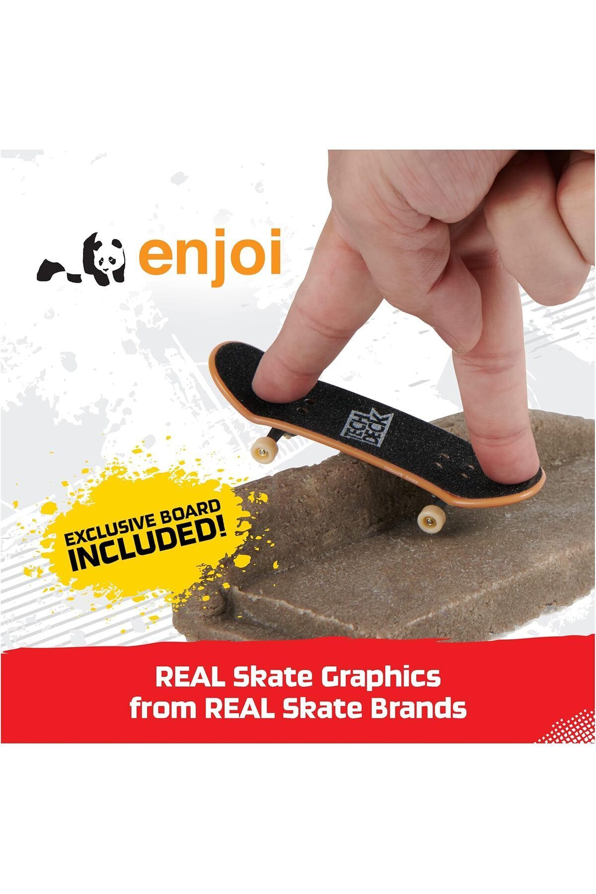 Tech Deck-مجموعة ألعاب النمذجة الخرسانية القابلة لإعادة الاستخدام DIY مع لوحة أصابع Enjoi الحصرية، والسكك الحديدية، والقوالب، والسكك الحديدية 5