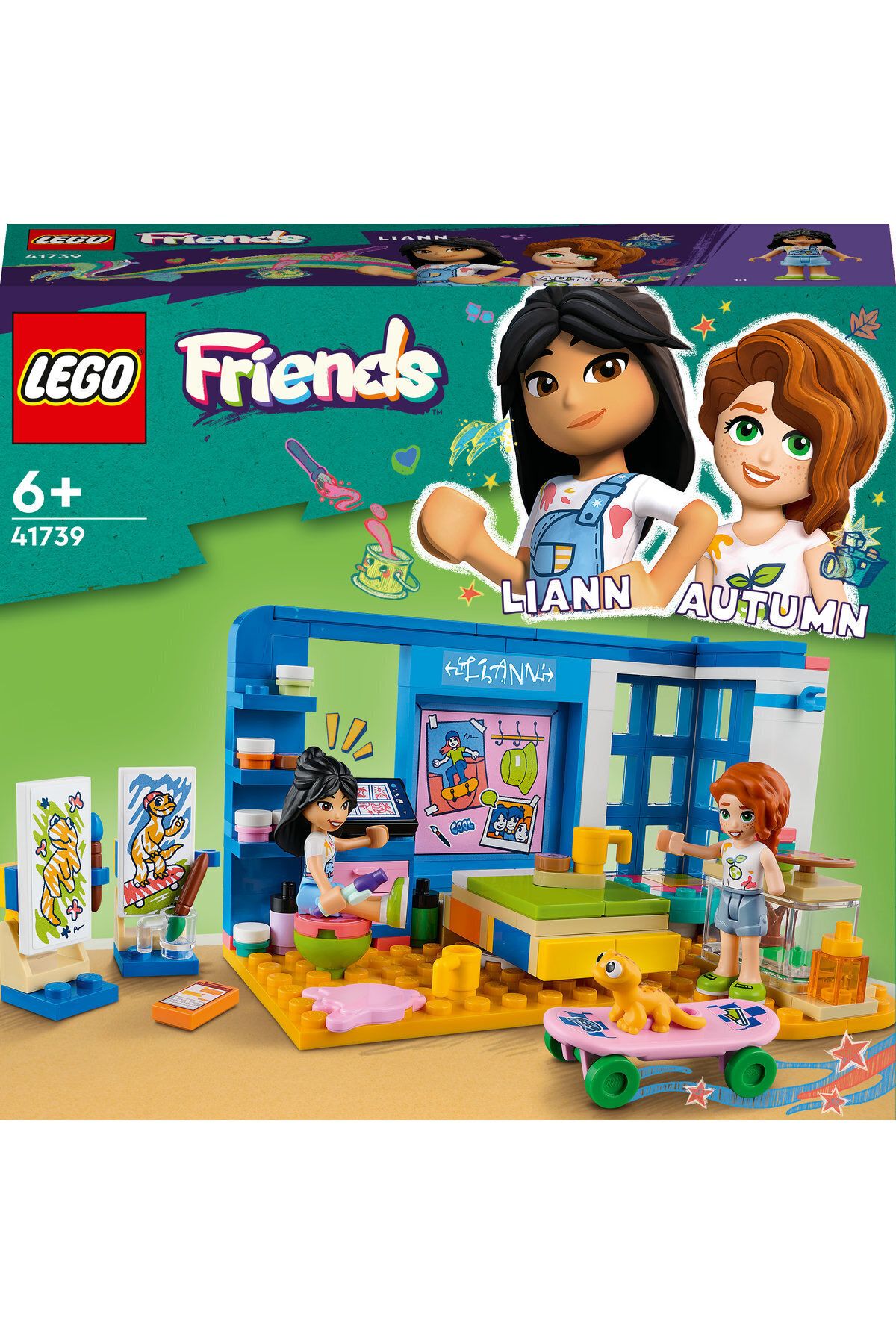 LEGO-Friends Liann's Room 41739 - Set with Mini Doll 6+2 (204 Pieces) 3