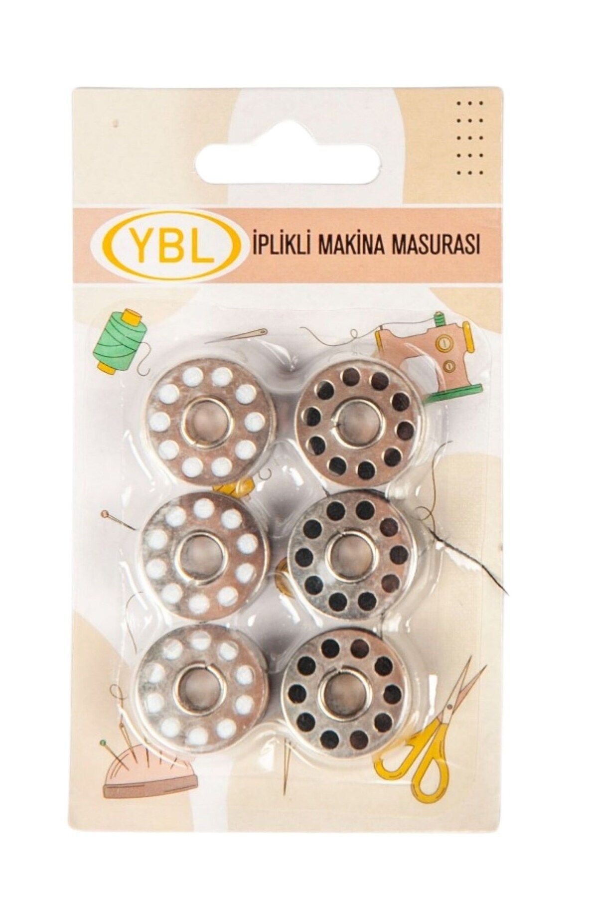 Biomak Makine Masurası İplikli Siyah-Beyaz 6'lı