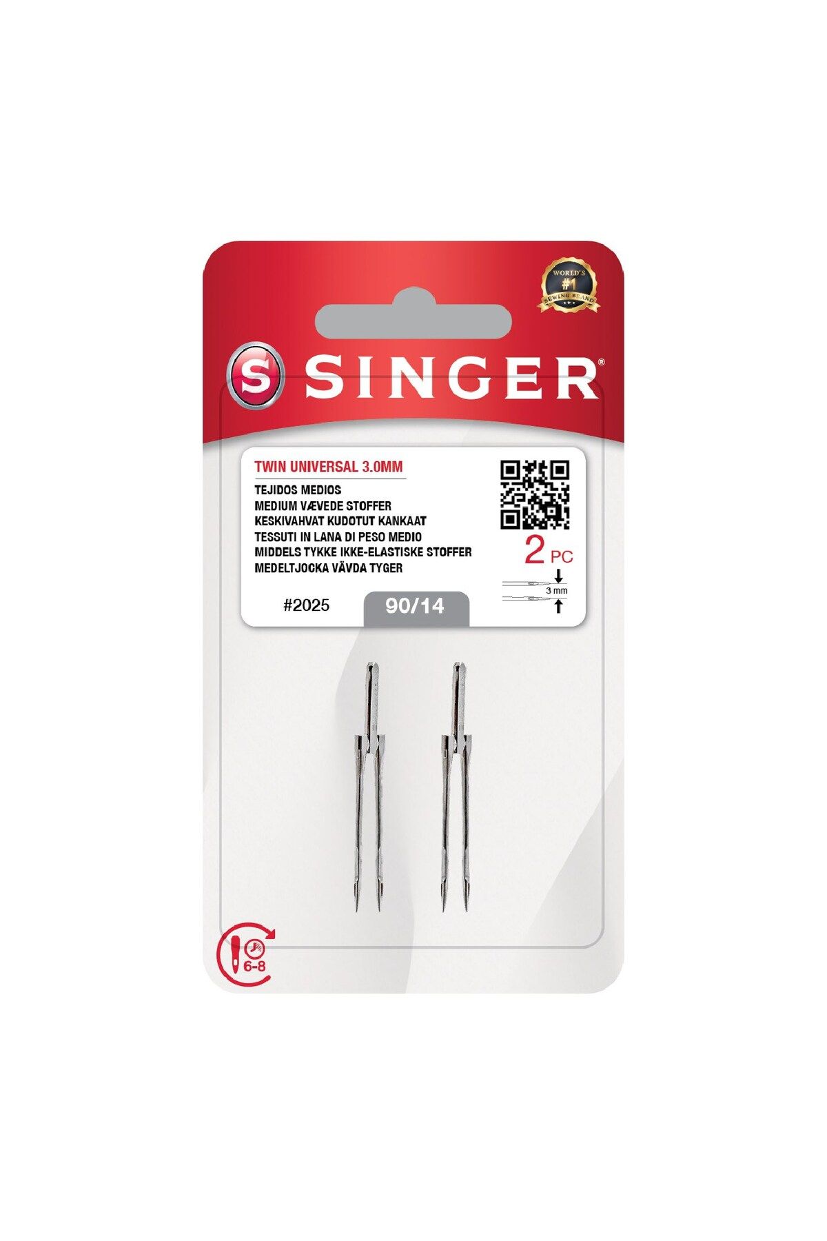 Biomak Çift İğne 3Mm. (2'Li Blister/14 No.)