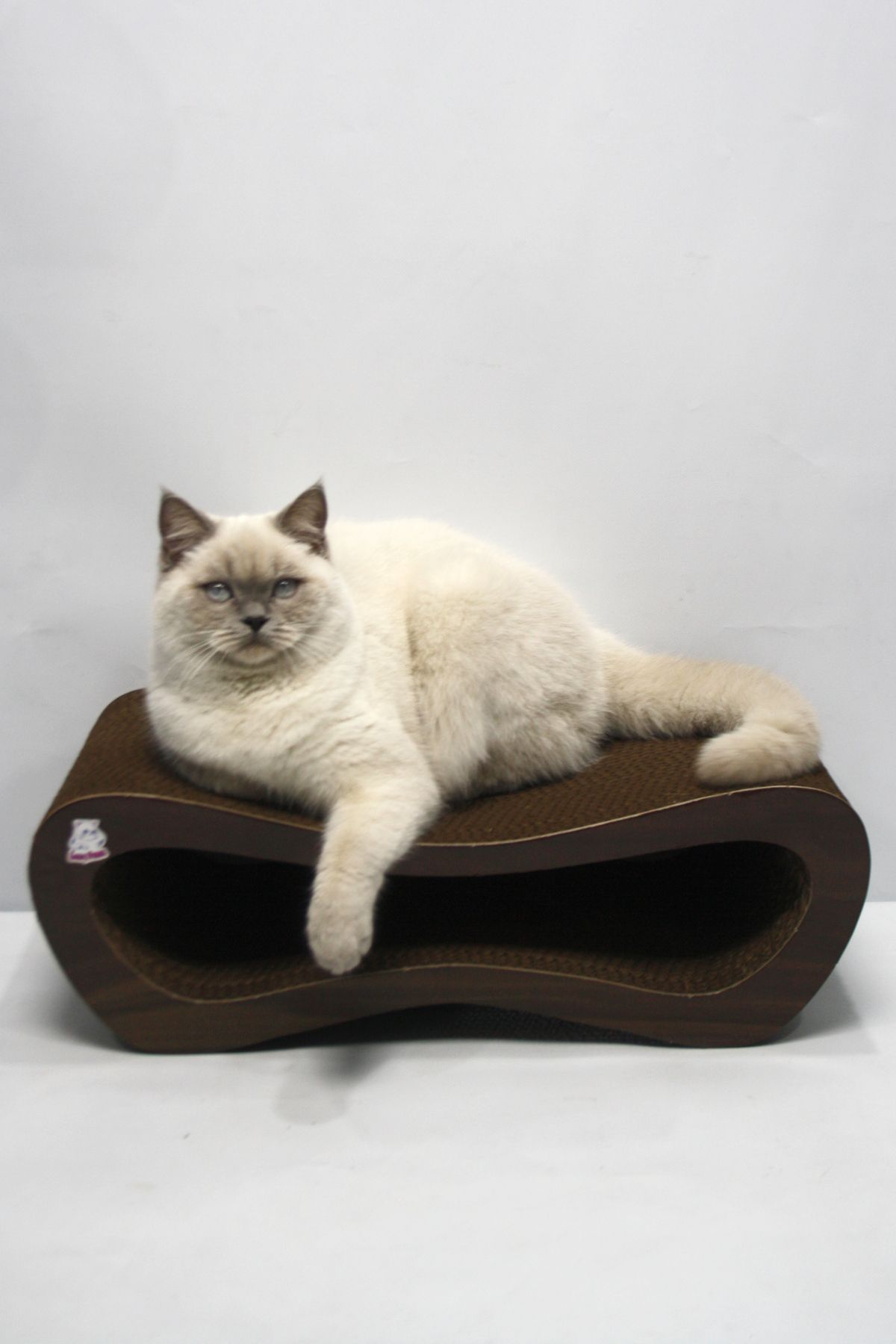 Lazy Paws-Cat Sofa for 4 - Cardboard Scratching - Horizontal Scratching - Wood Pattern 6