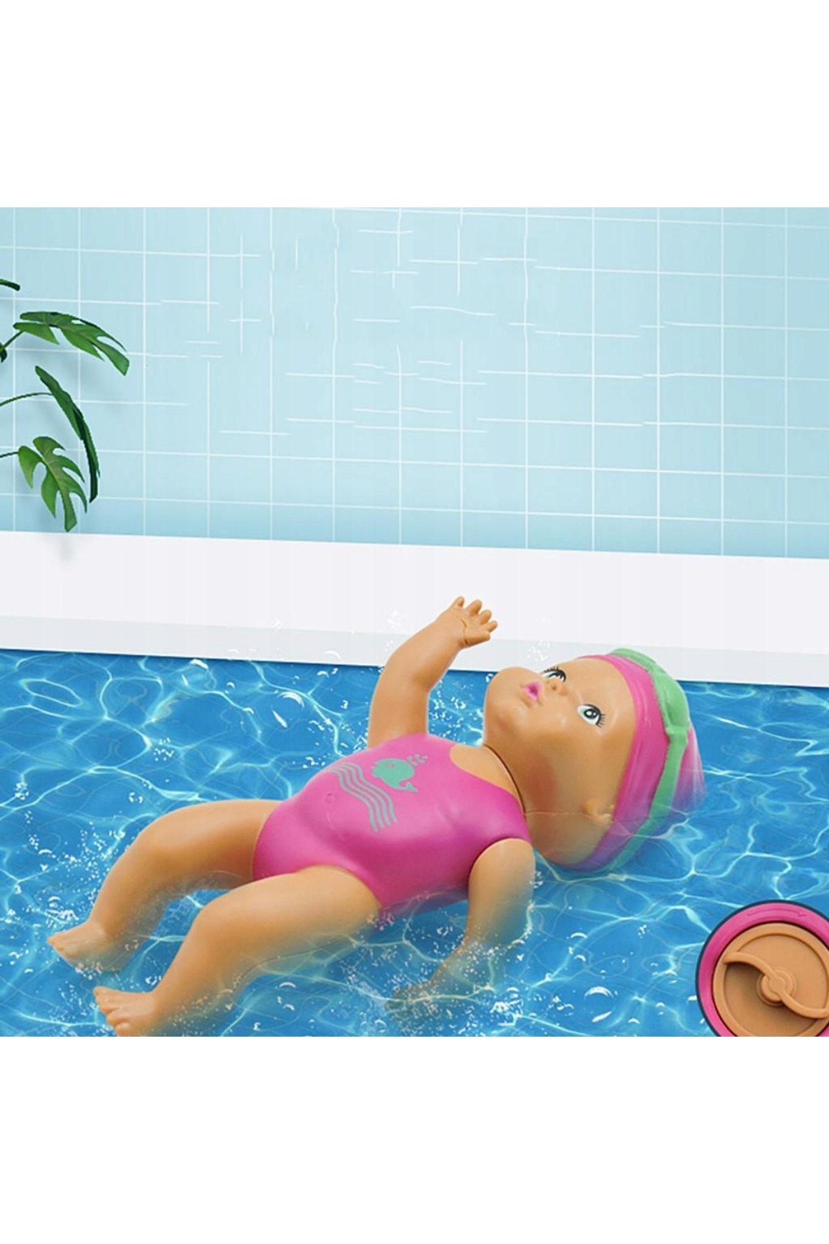 TUENGİ STORE Oyuncak Banyo Arkadaşı Küvette Havuzda Suda Kendiliğinden Yüzen Kurmalı Yüzen Bebek 15 cm fotoğrafı 2 (önizleme)